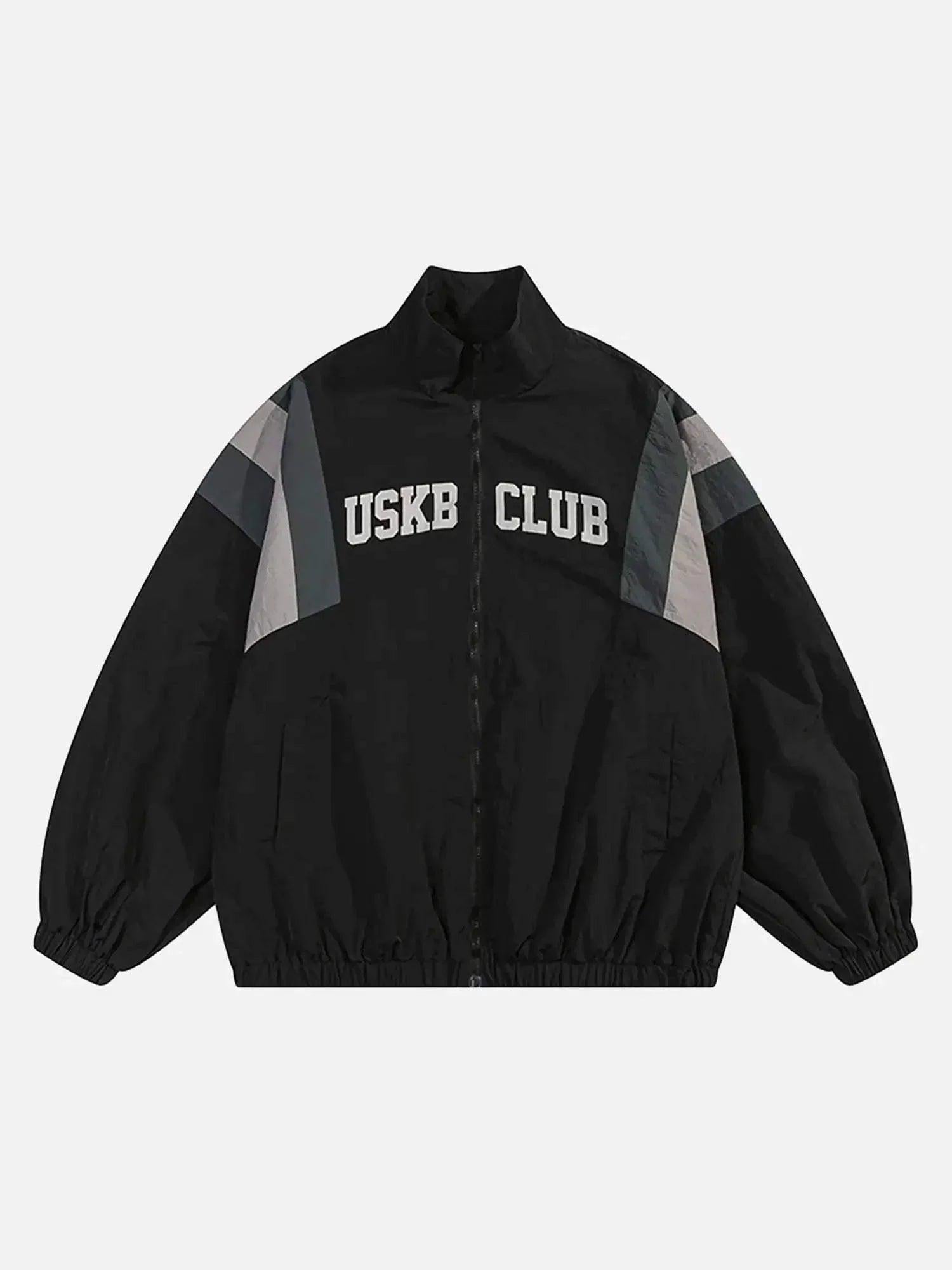 TALISHKO Patchwork Contrasting Windbreaker Jacket