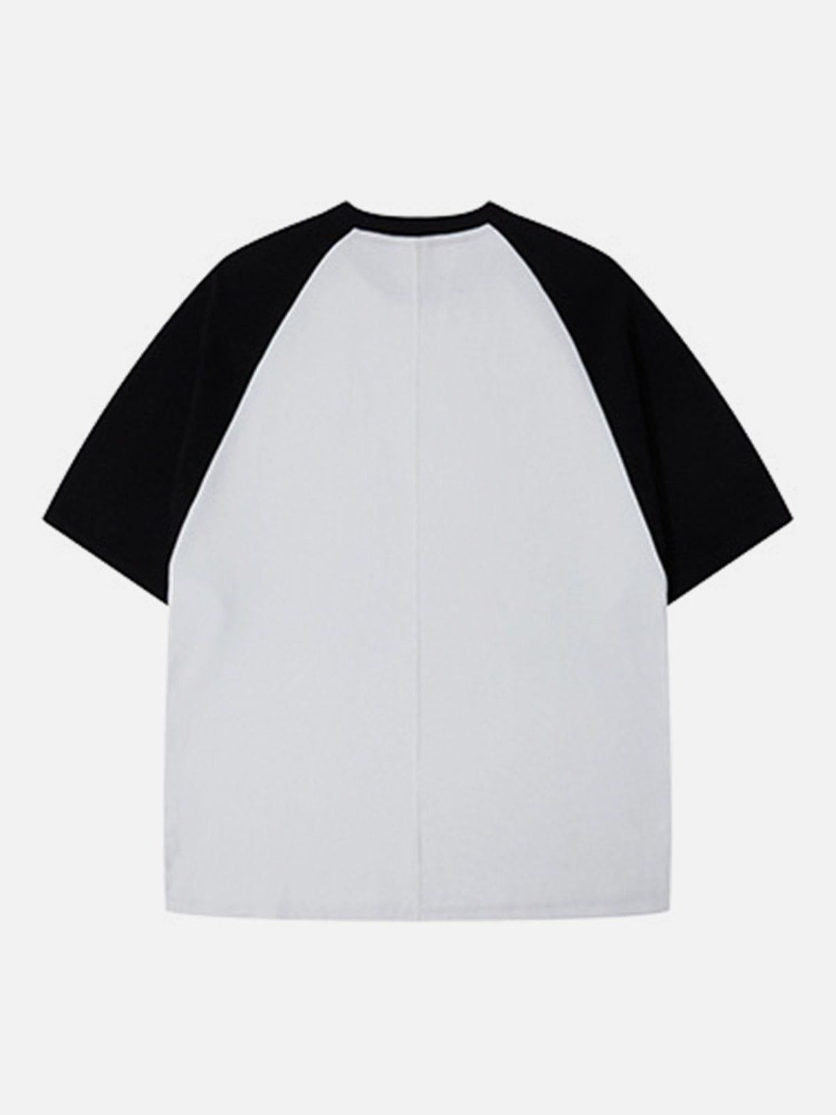 TALISHKO Waffle Stitching Contrast Tee