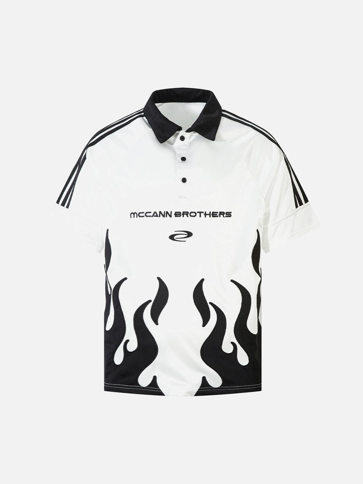 TALISHKO Street Flame Embroidery POLO T-Shirt