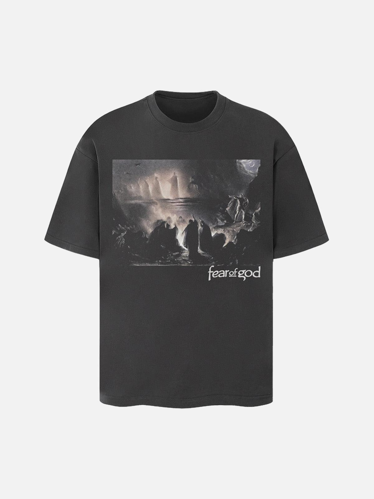 TALISHKO Street Crew-Neck Print T-Shirt