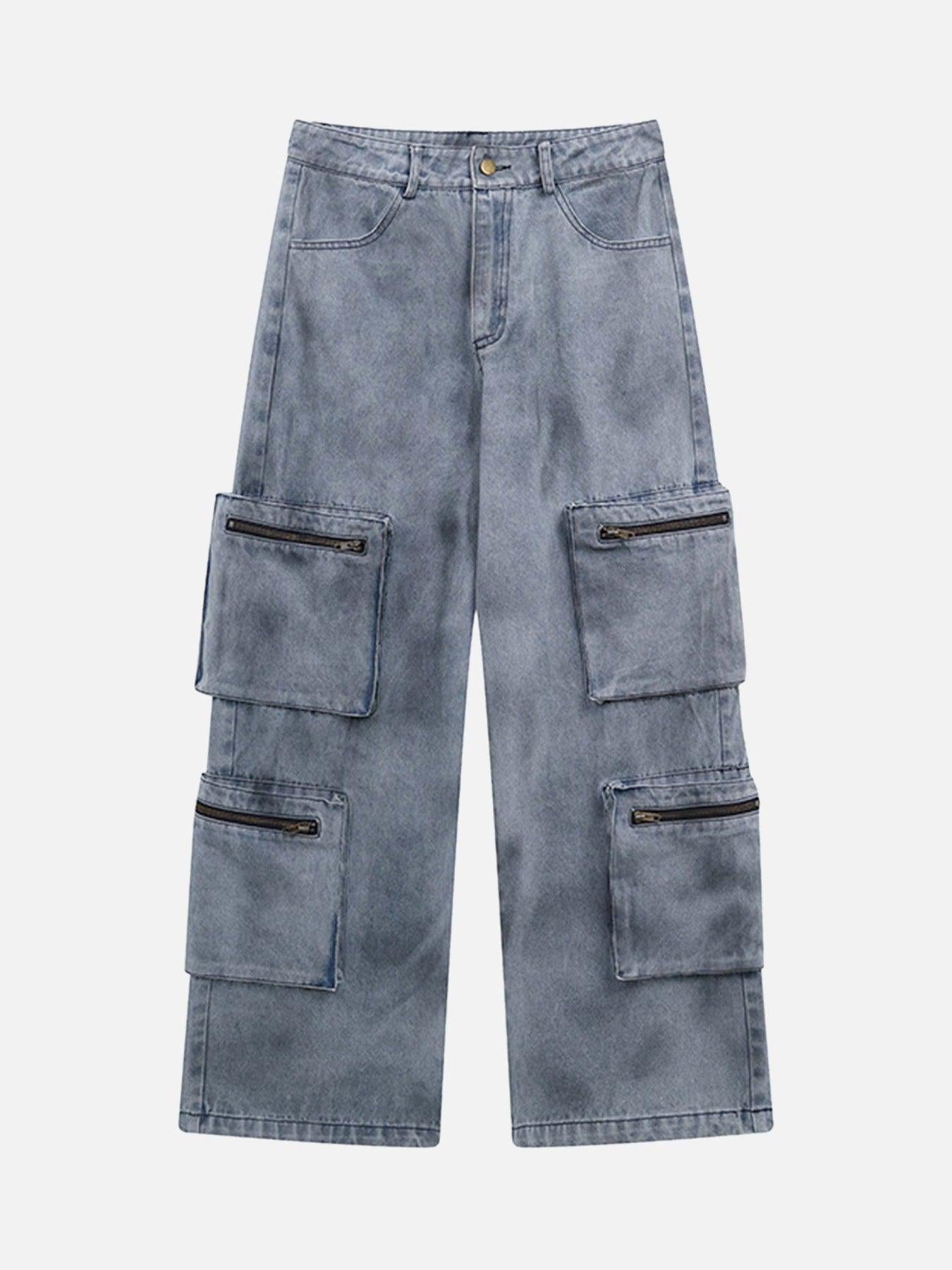 TALISHKO Vintage Jet Multi-Pocket Workwear Jeans