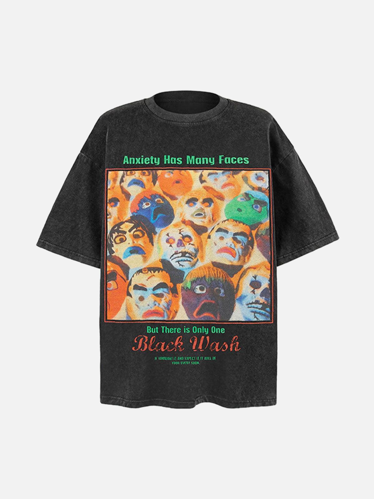 TALISHKO Protrait Graffiti Crew Neck T-Shirt