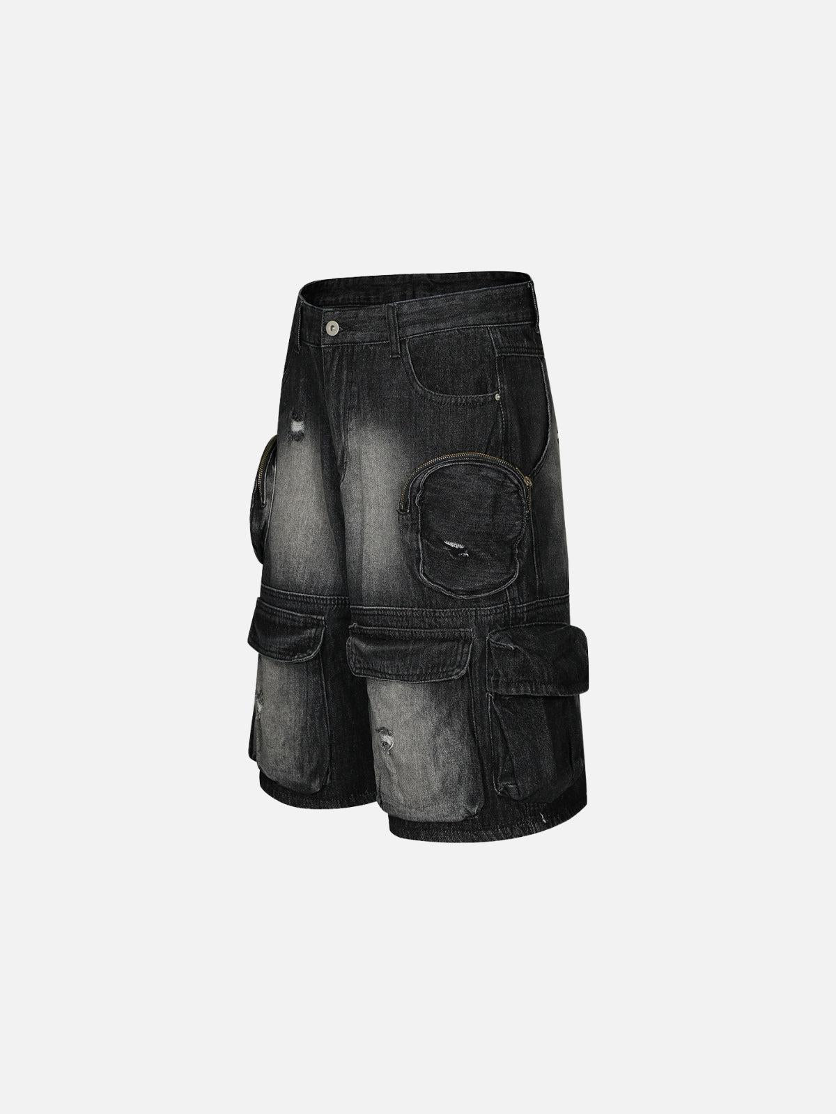 TALISHKO 3D Multi Pocket Washed Jorts