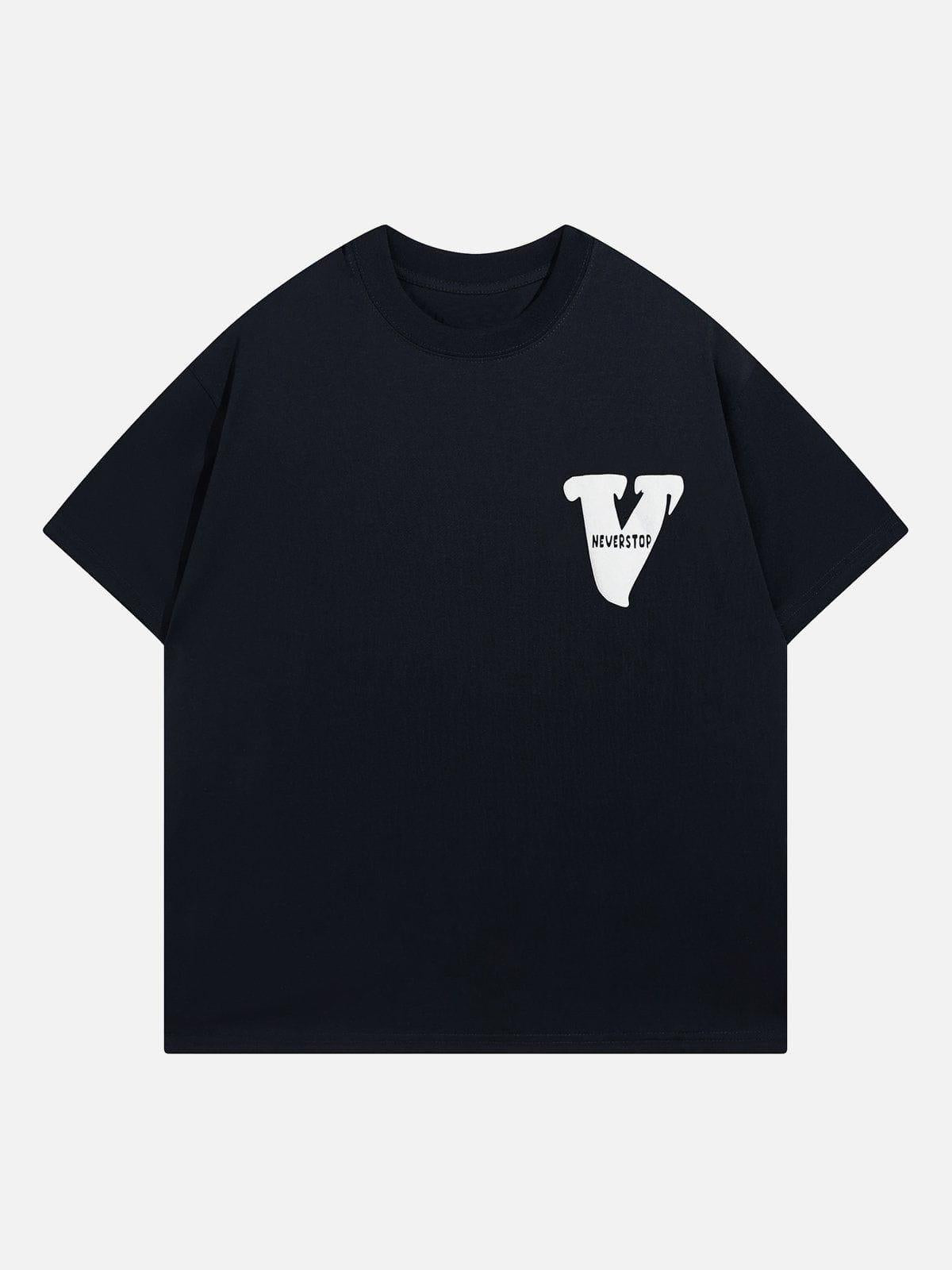 TALISHKO V Graphic Print Tee