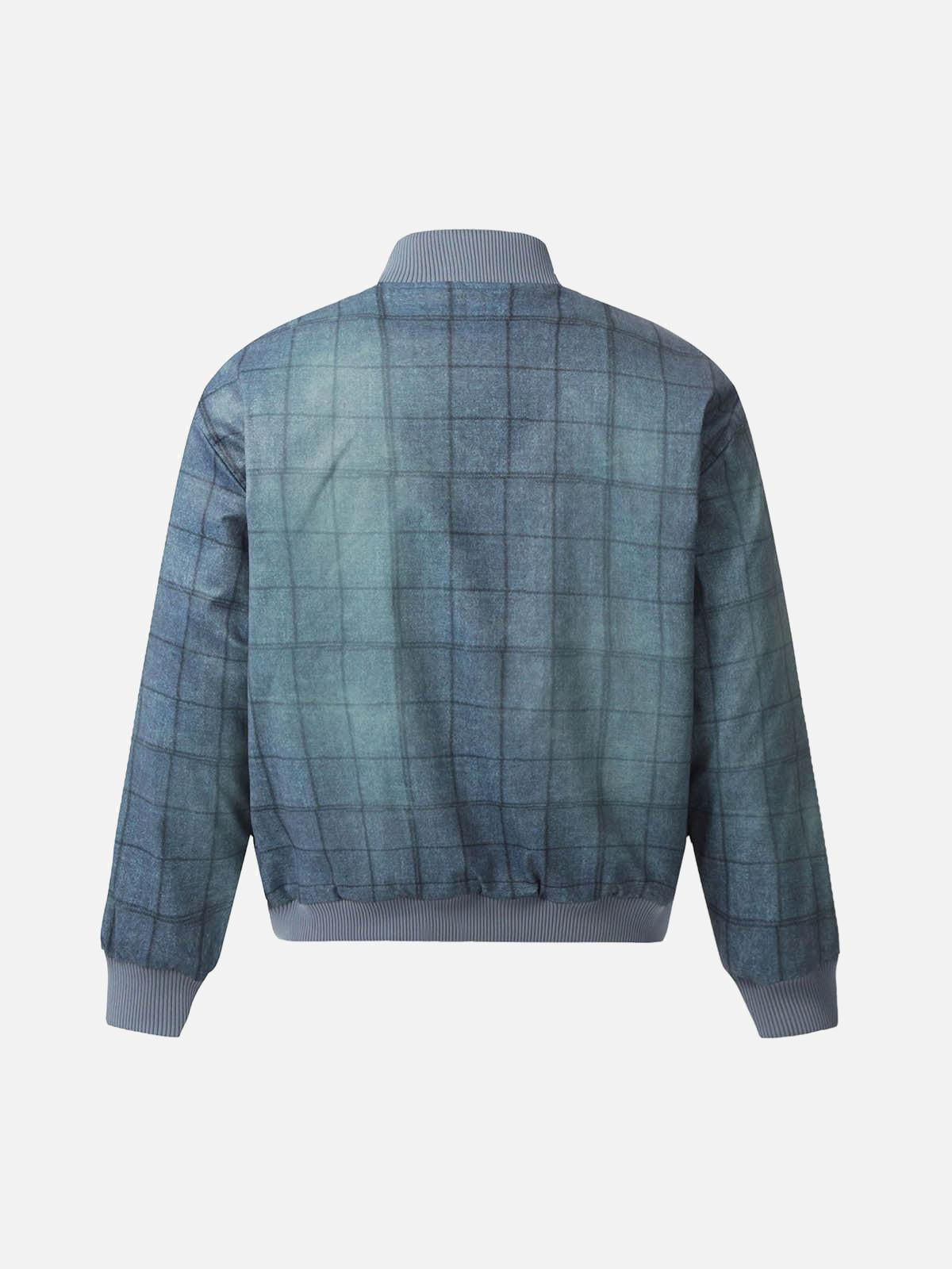TALISHKO Letter Print Quilted Bomber Jacket