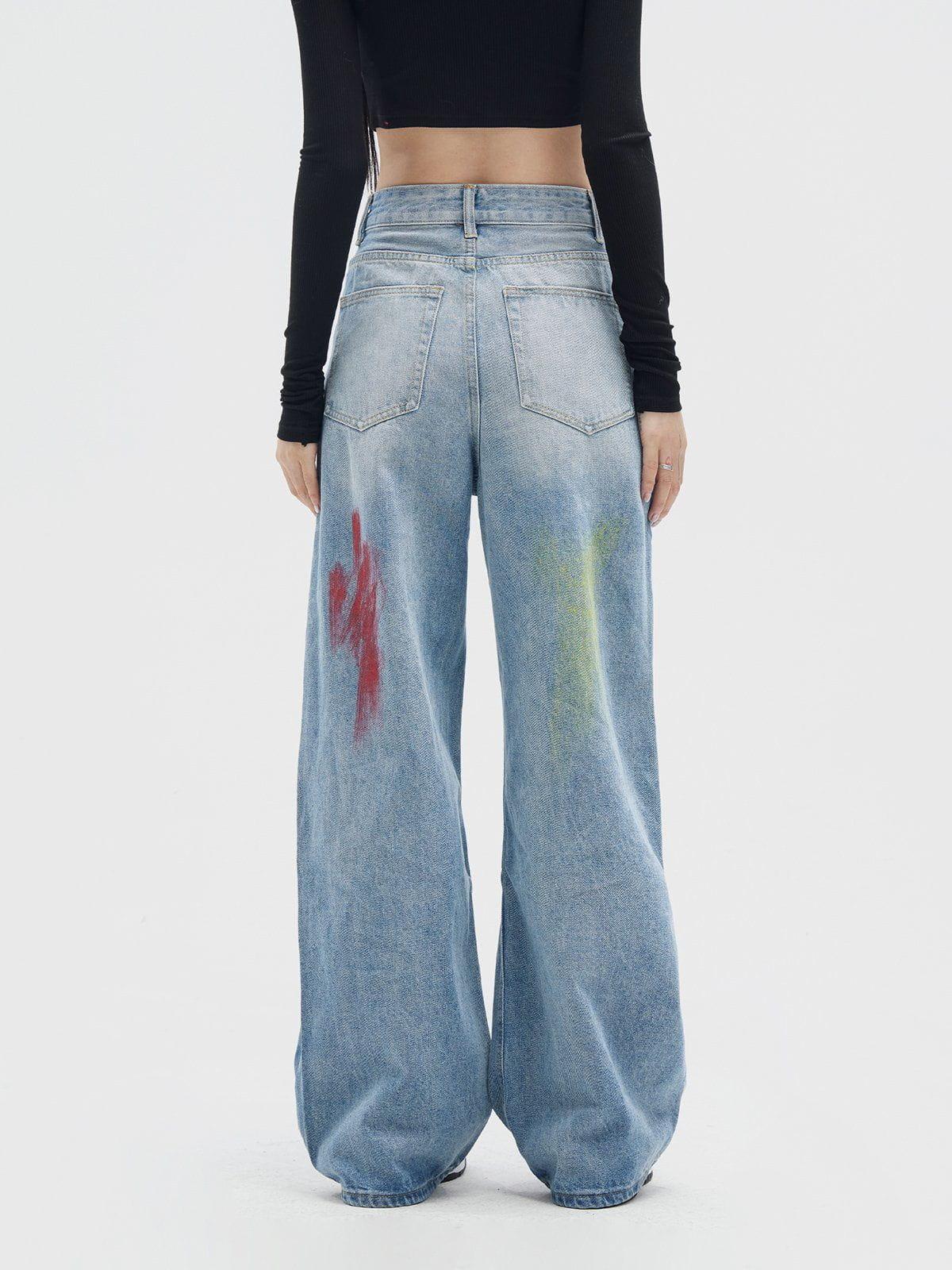 TALISHKO Graffiti Distressed Jeans