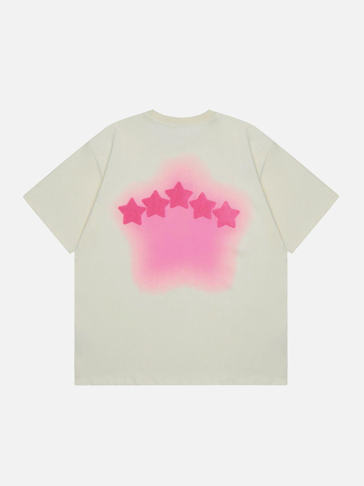 TALISHKO Tie Dye Flocked Star Tee