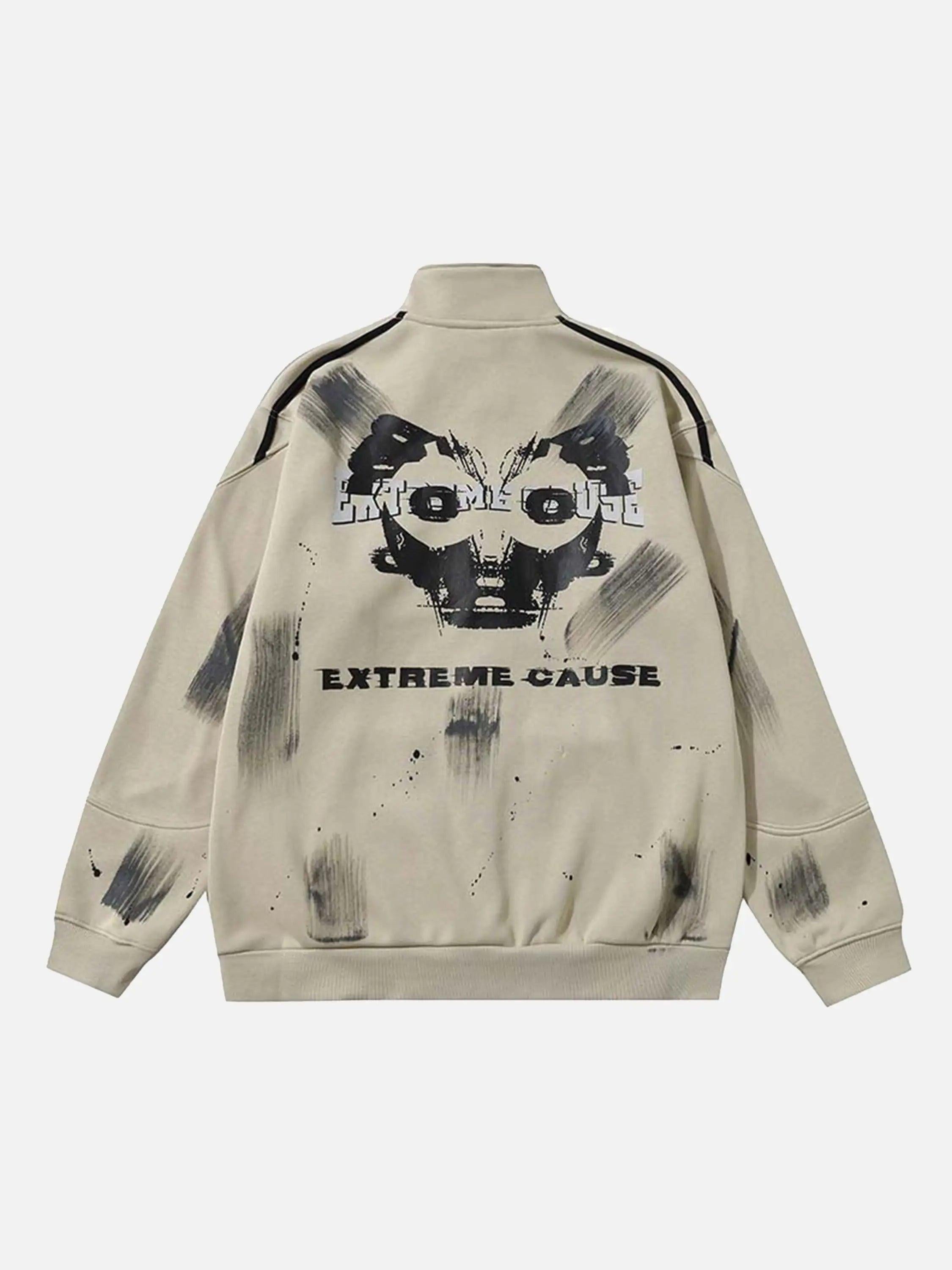 TALISHKO Graffiti Dot Pattern Print Jacket