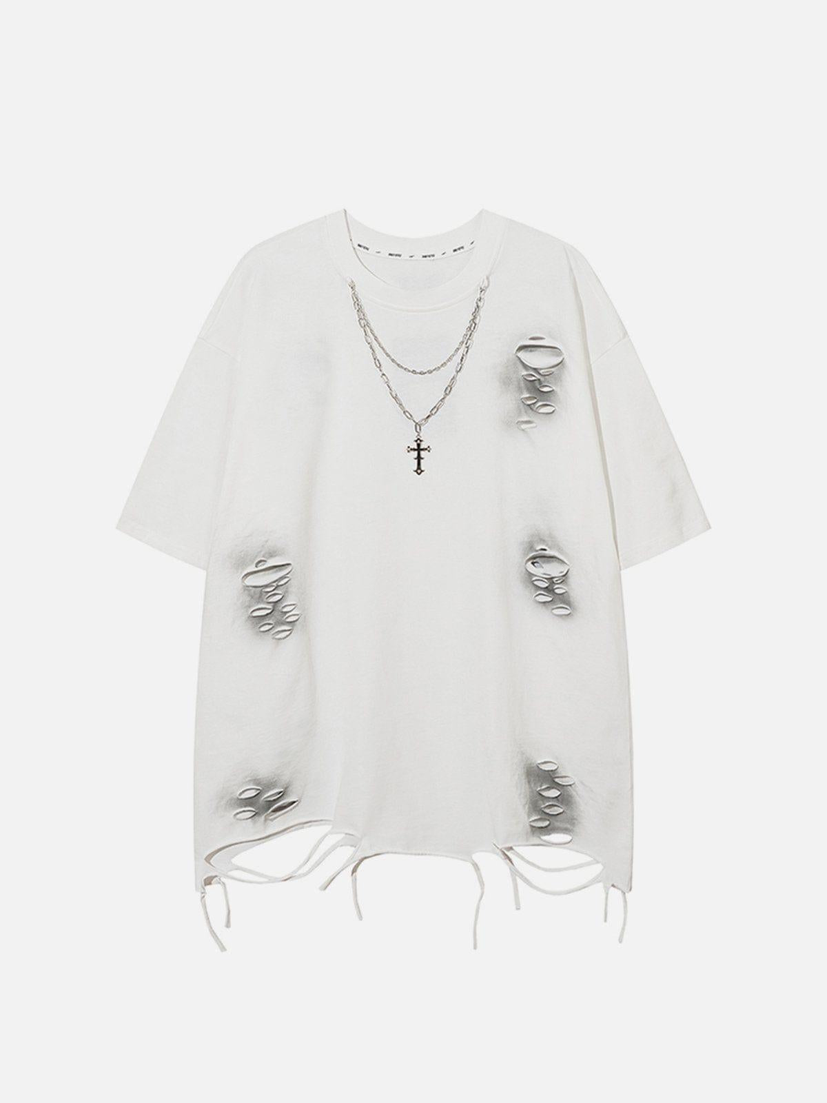 TALISHKO Washed Distressed Tee