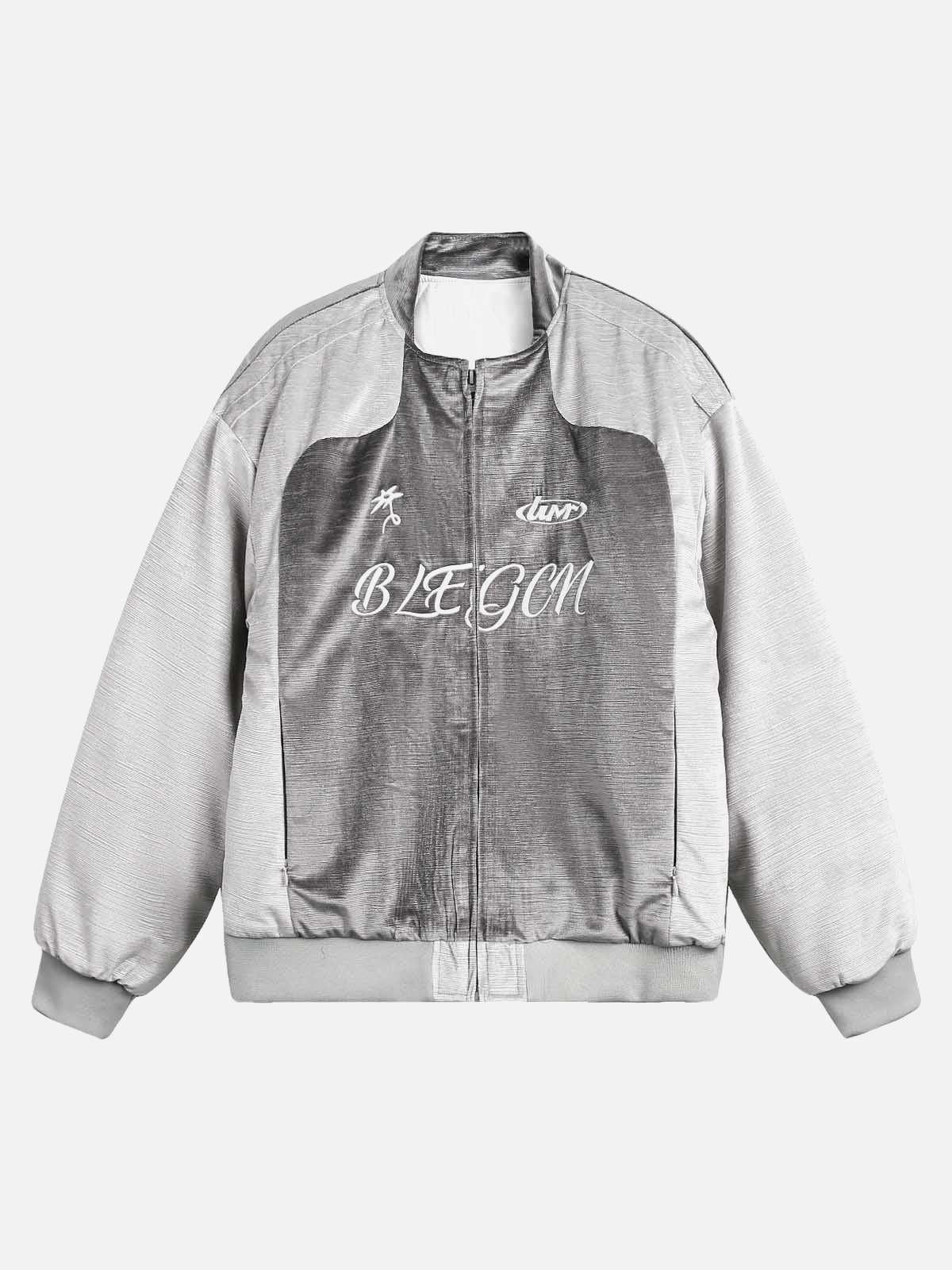 TALISHKO Patchwork Embroidered Bomber Jacket
