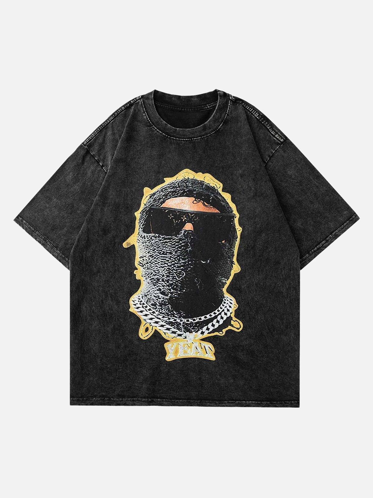 TALISHKO American Vintage Old Masked Hip-Hop T-Shirt