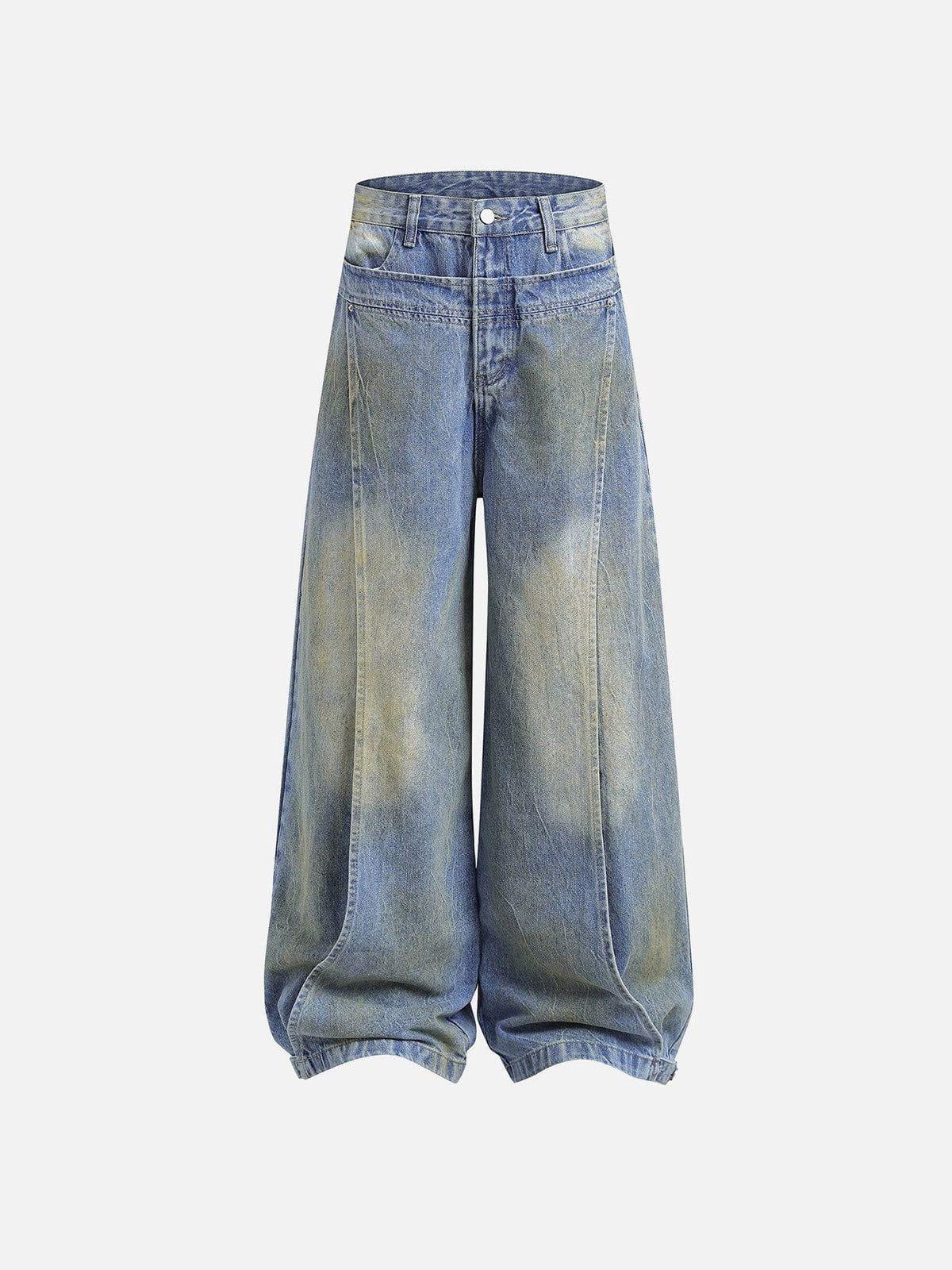 TALISHKO Deconstructive Patchwork Jeans