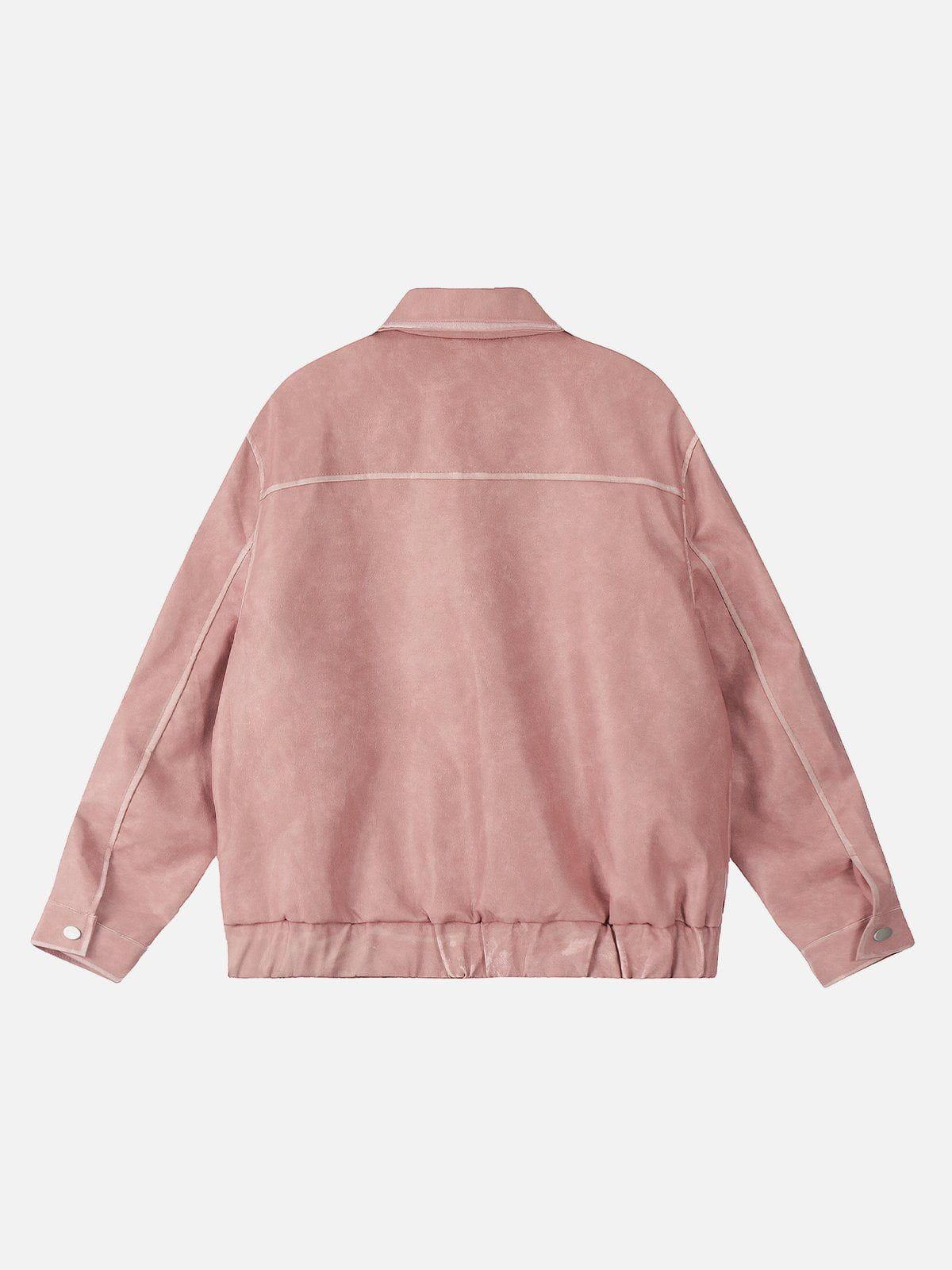 TALISHKO Bow Cropped Faux Leather Jacket