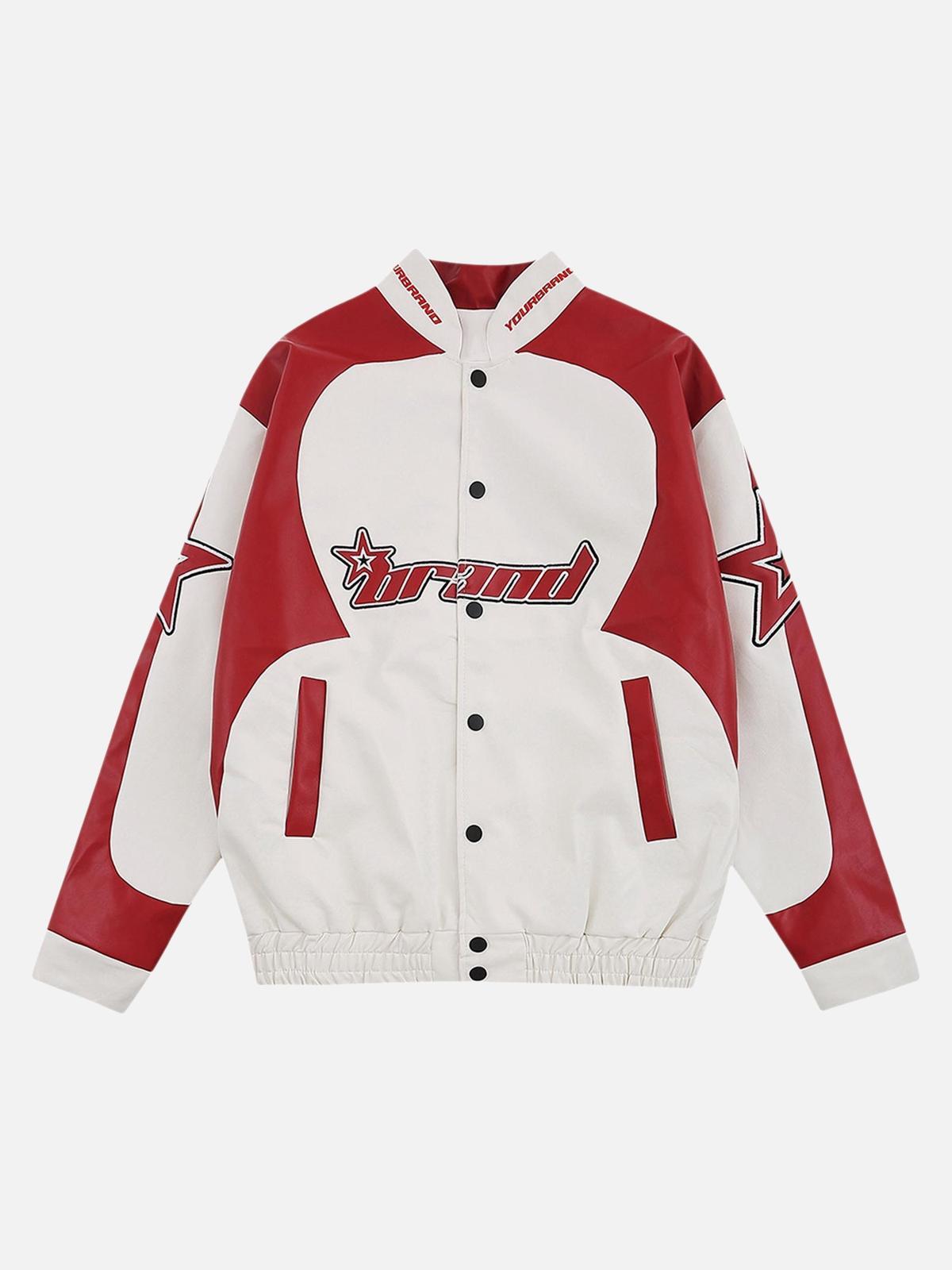 TALISHKO American Vintage Colorblock Leather Jacket