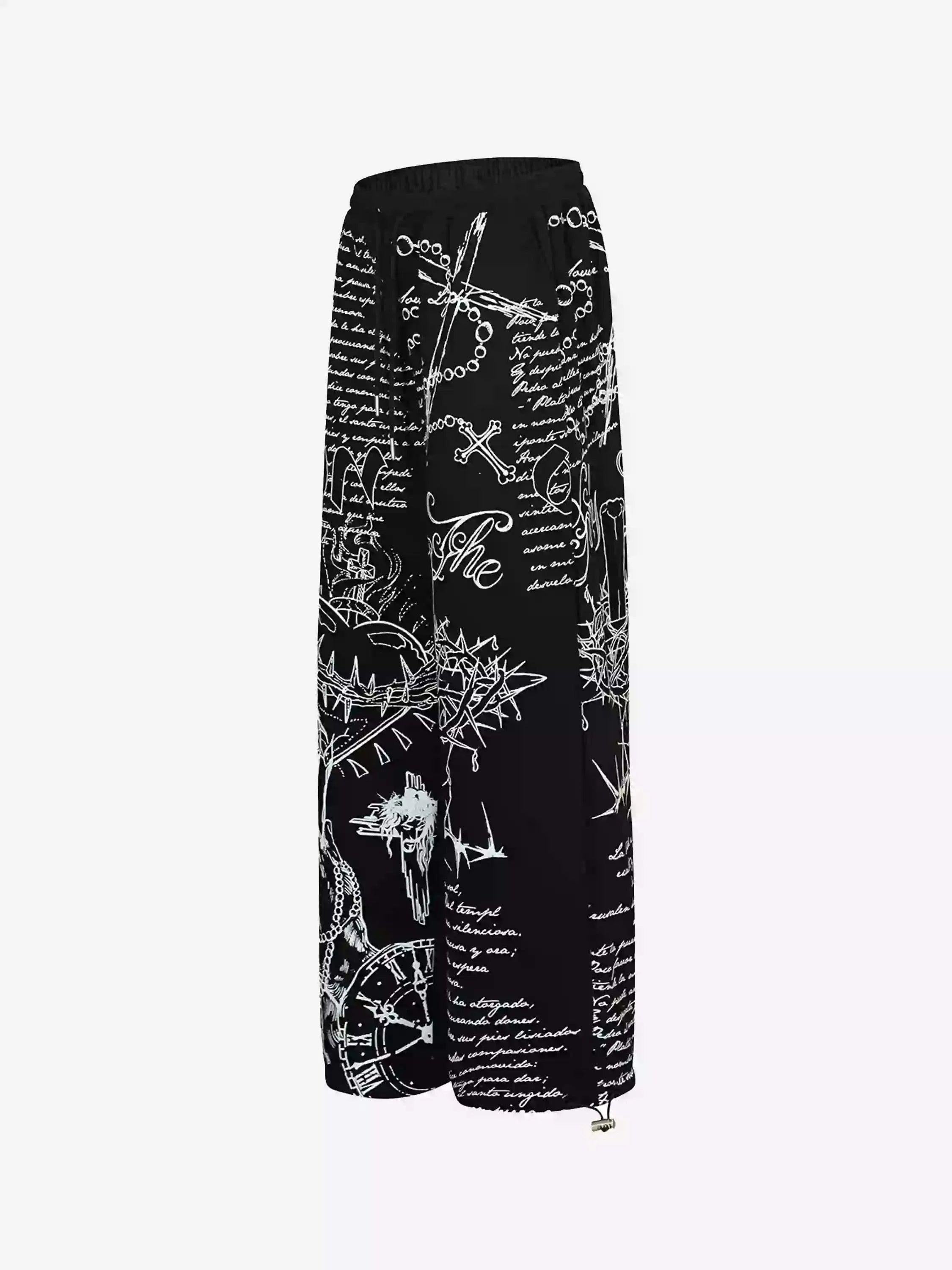 TALISHKO Hip-Hop Street Print Casual Pants
