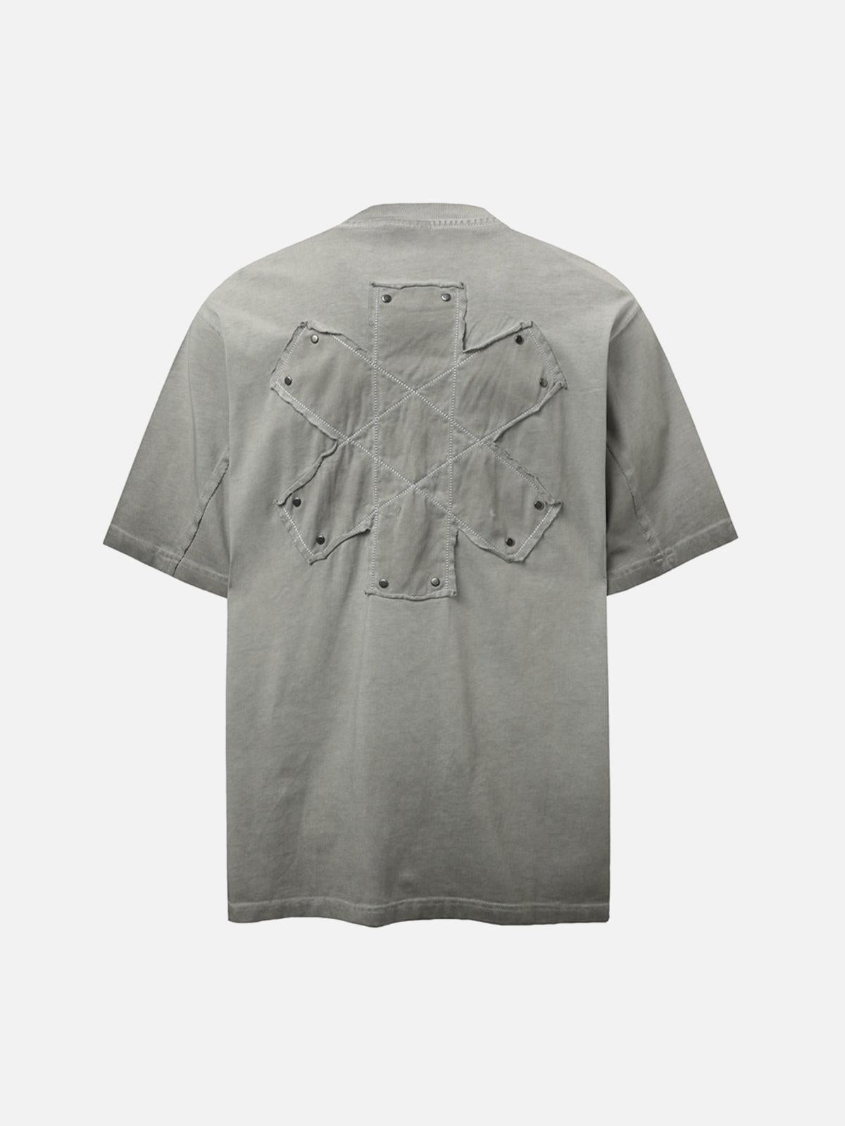 TALISHKO Street Split Studded Patch T-Shirt