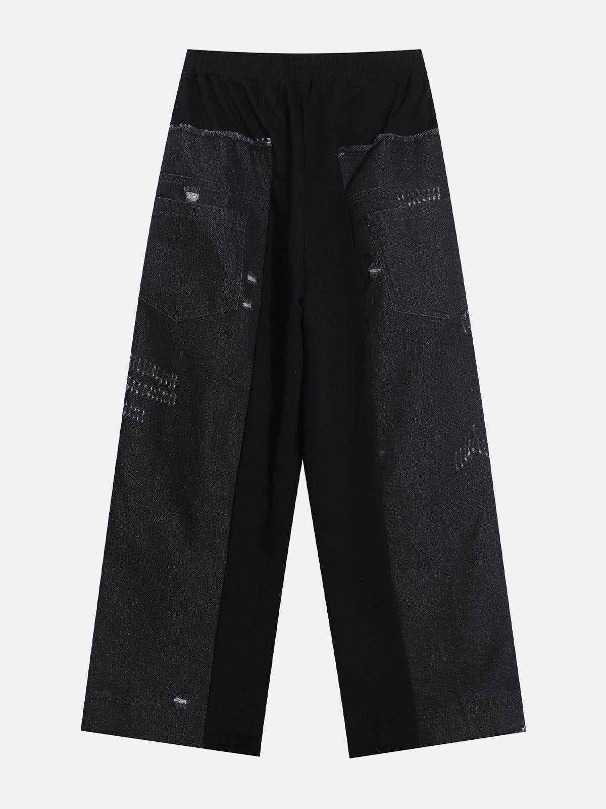 TALISHKO Denim Patchwork Sweatpants