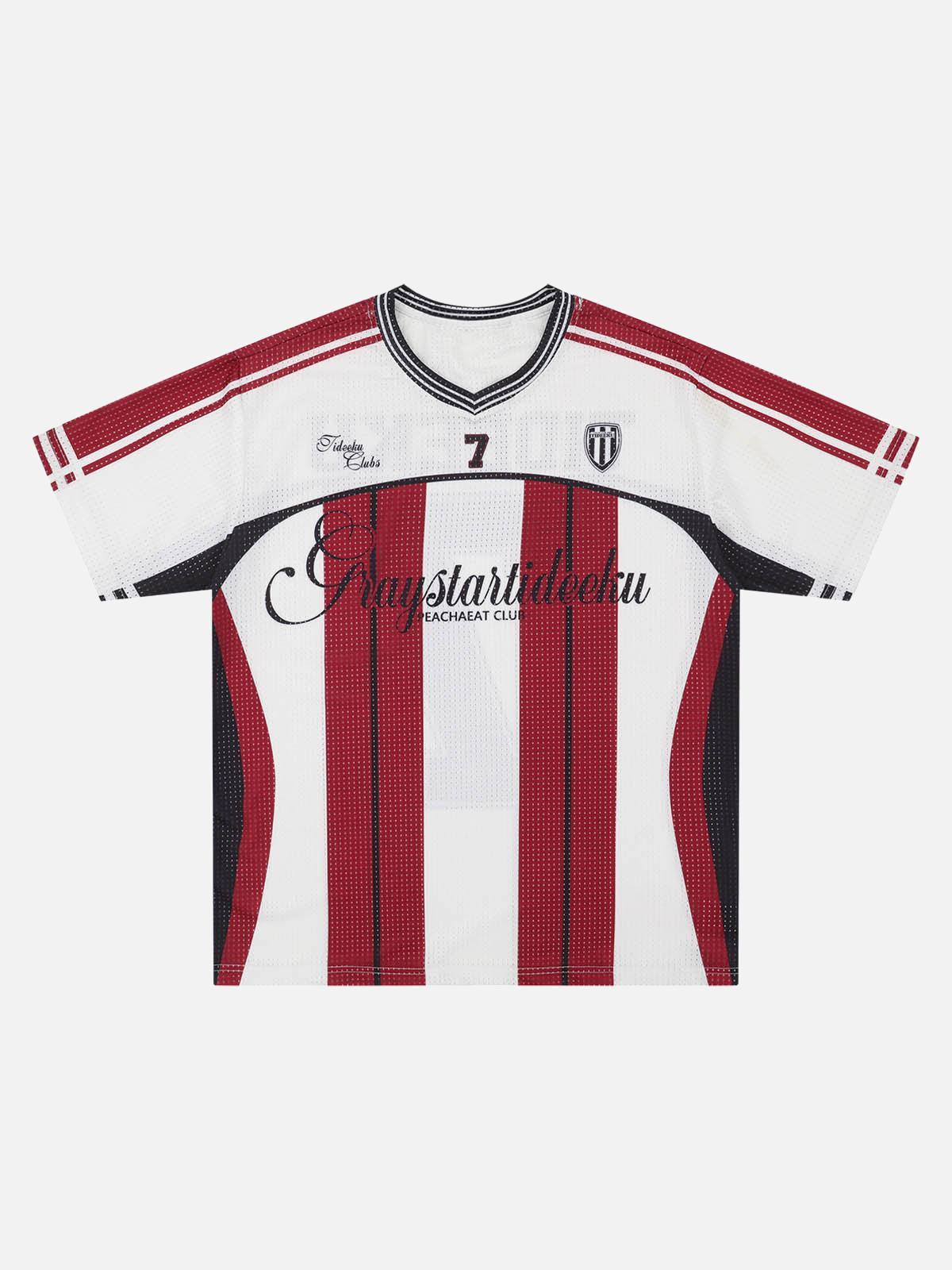 TALISHKO Stylish Striped Sports Jersey T-Shirt