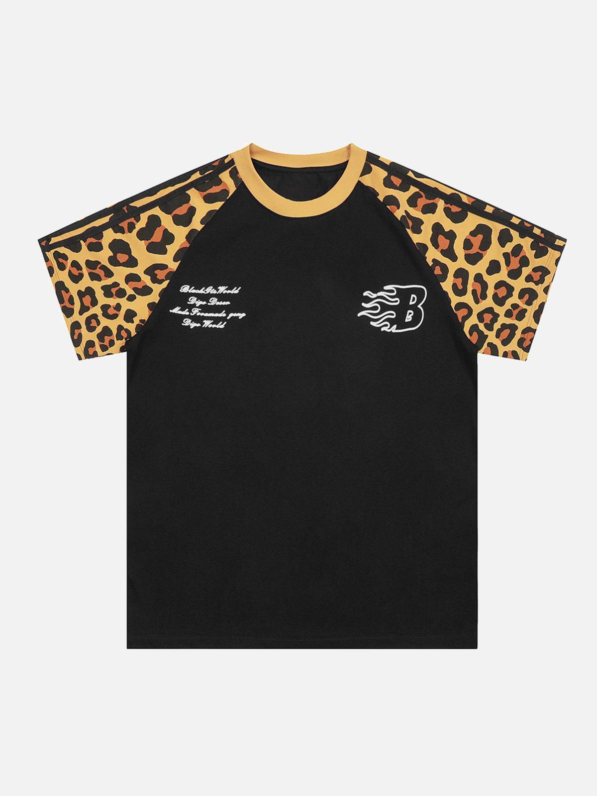 TALISHKO Cheetah Print Raglan Sleeve T-Shirt