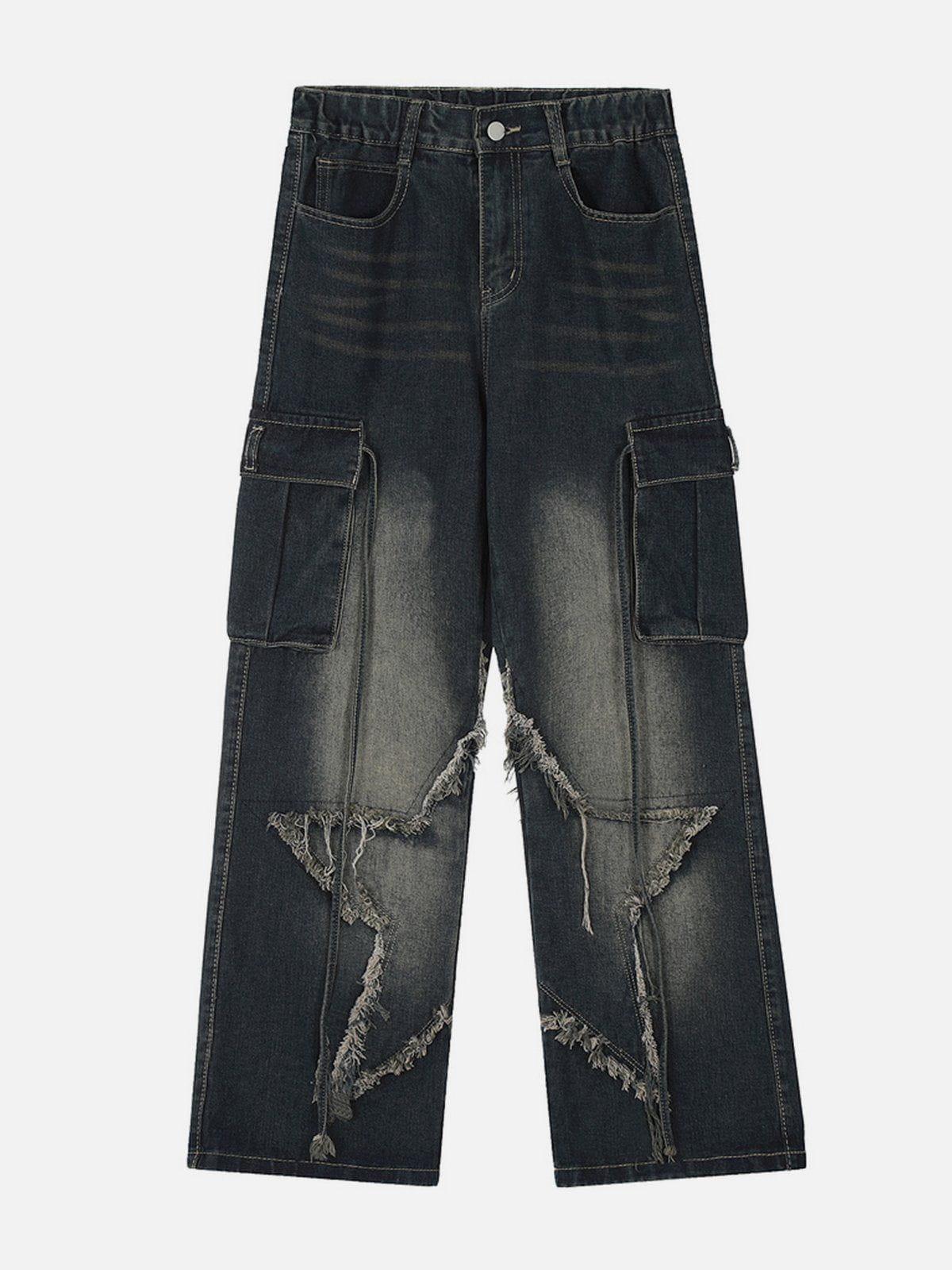 TALISHKO Fringe Star Washed Jeans