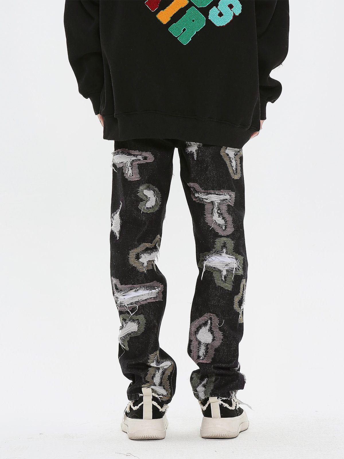 TALISHKO Colorful Hole Jeans