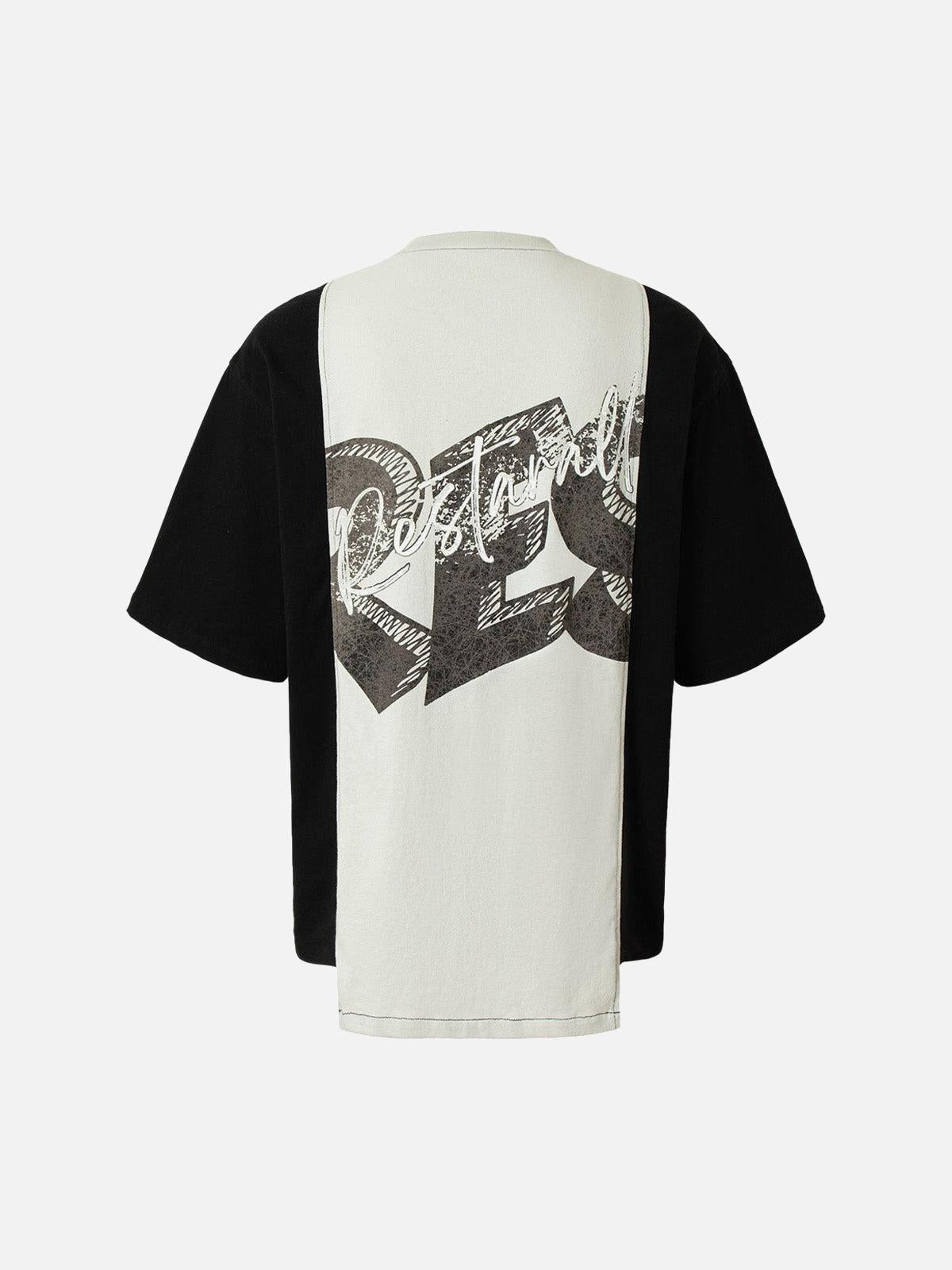 TALISHKO Spliced Deconstruction Print T-Shirt