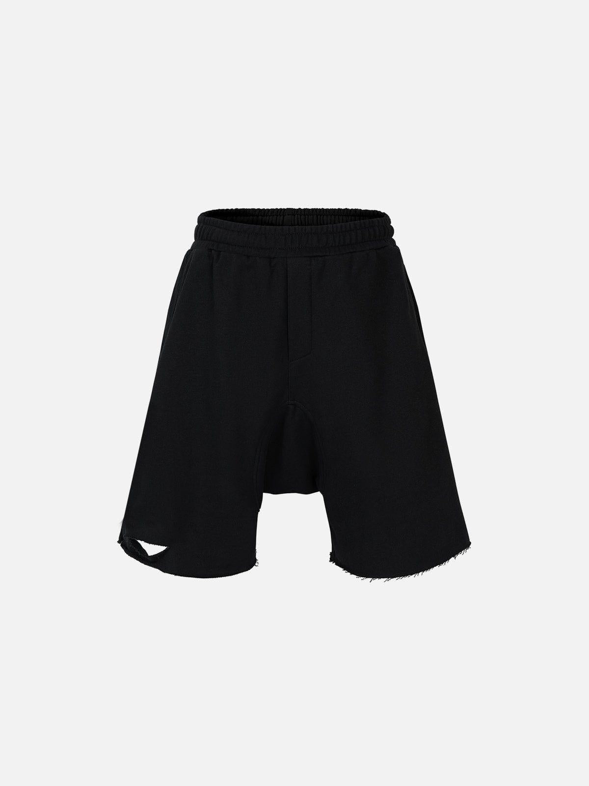 TALISHKO Cut Distressed Shorts