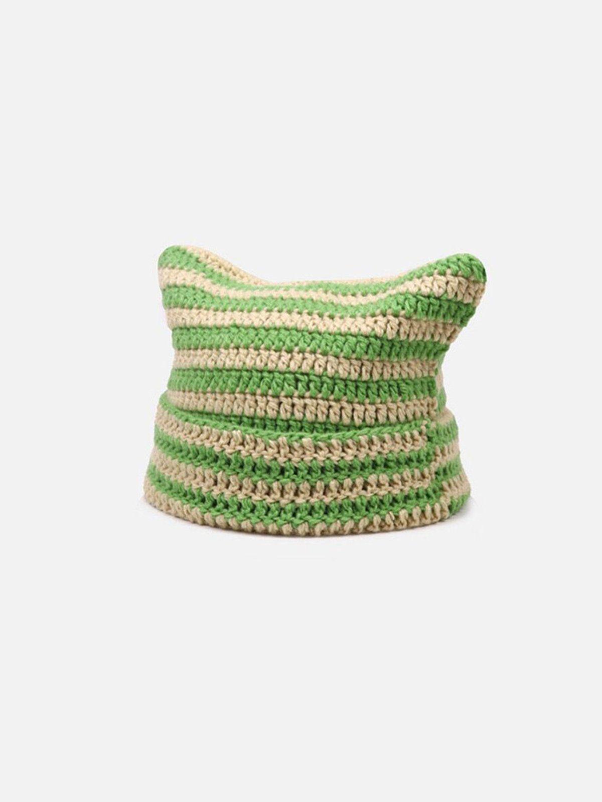 TALISHKO Stripe Cat Ear Hat