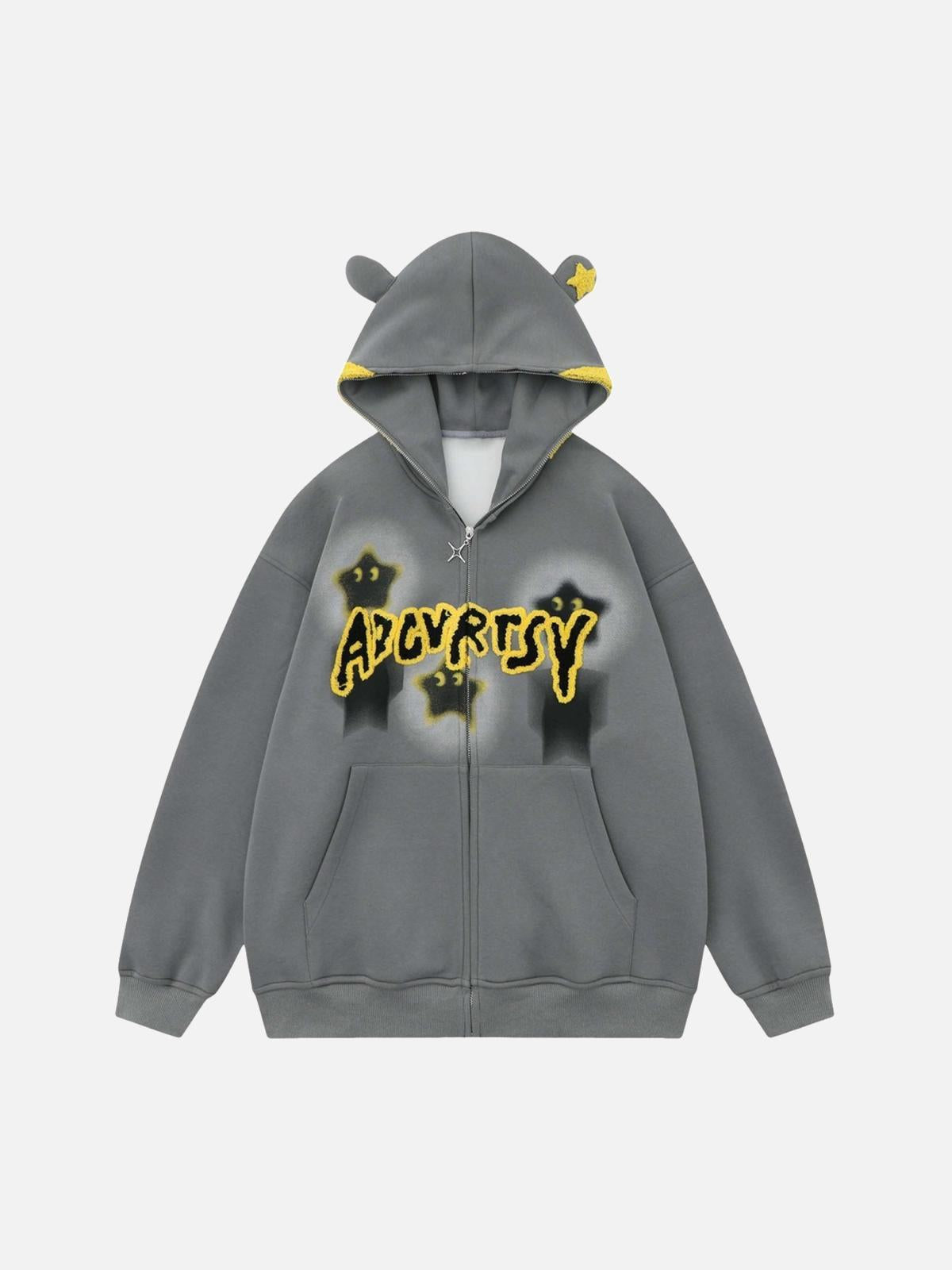 TALISHKO Star Embroidered Hooded Sweatshirt
