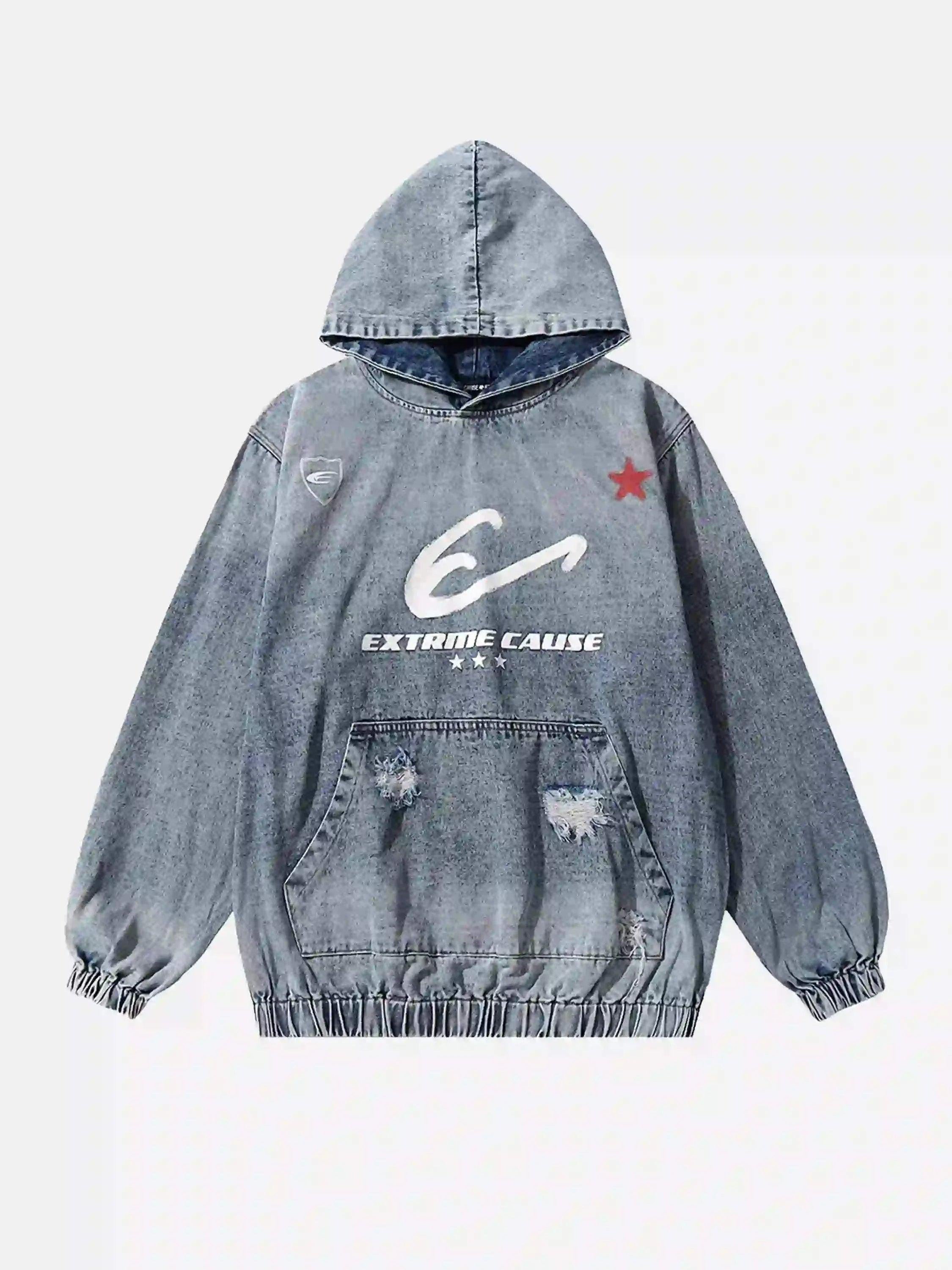 TALISHKO American Street Gradient Denim Hoodie