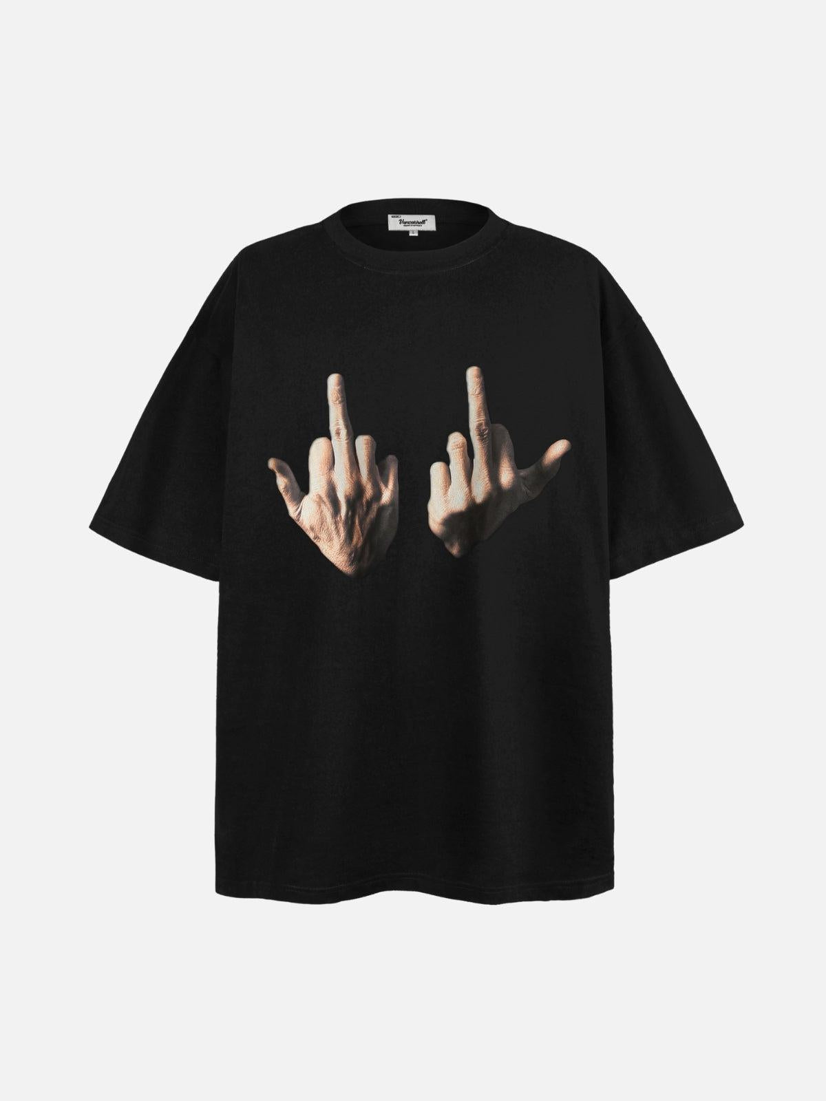 TALISHKO Expressive Hands Bold Gesture Graphic Tee