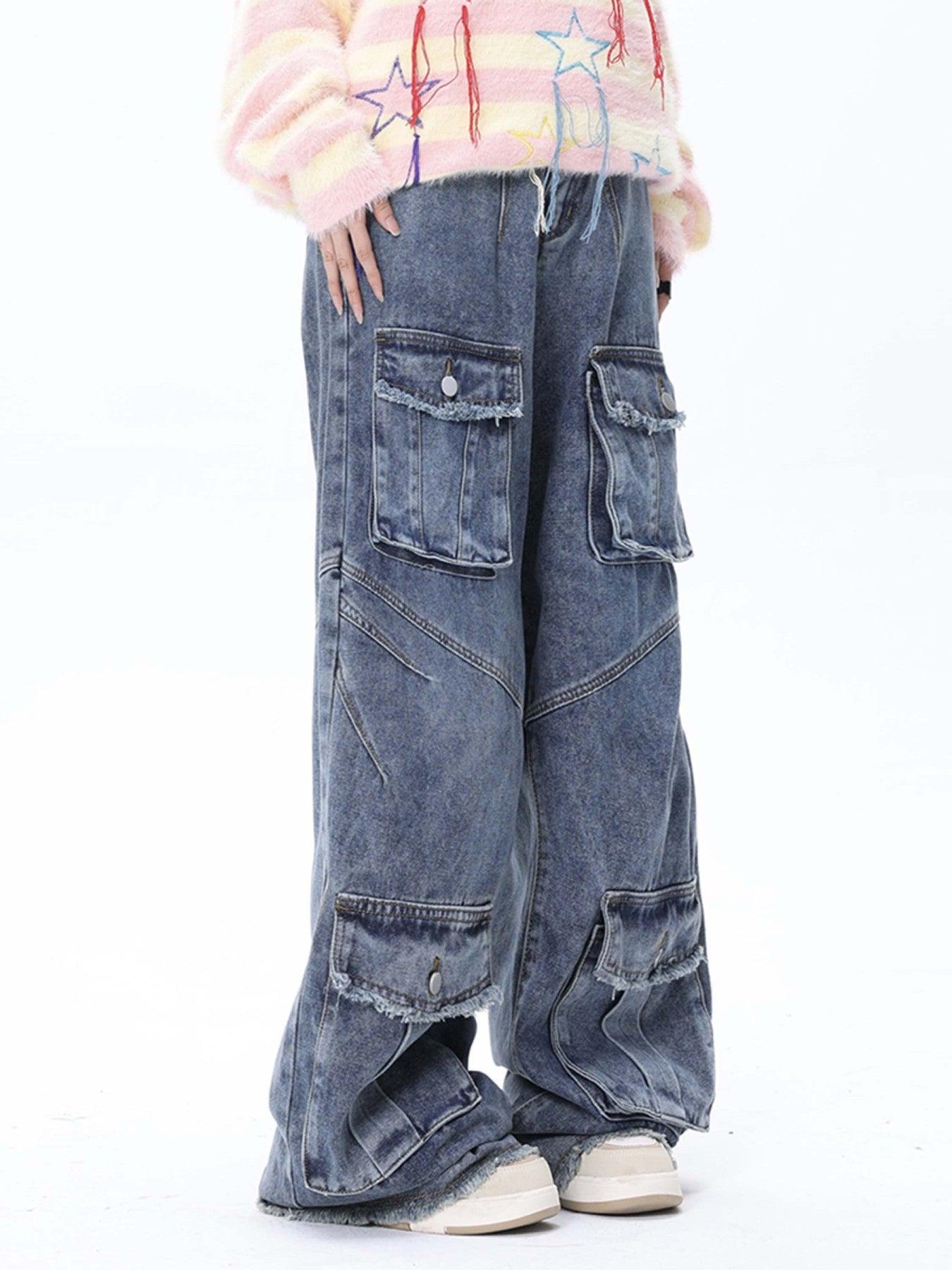 TALISHKO Vintage Multi-Pocket Workwear Jeans