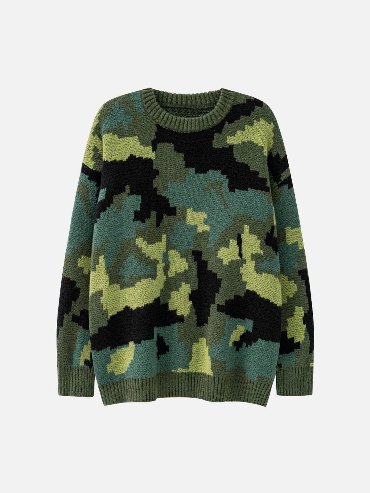 TALISHKO Camouflage Print Sweater