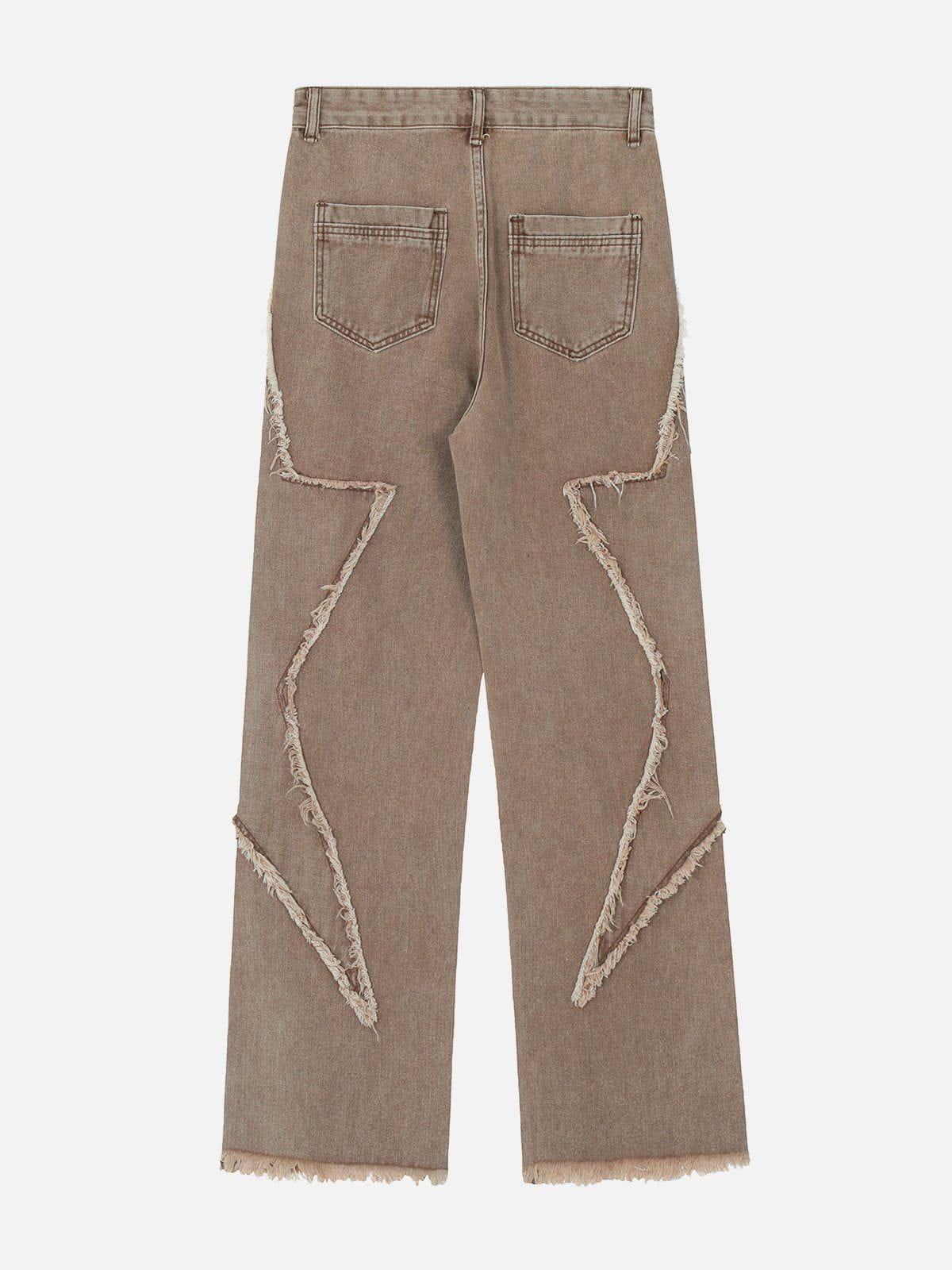 TALISHKO Star Patchwork Jeans