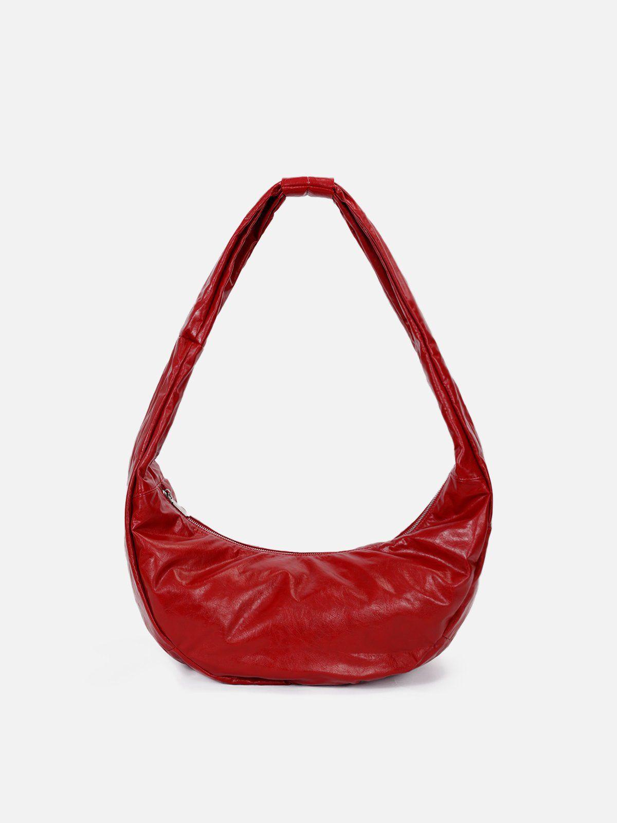 TALISHKO Red Faux Leather Diagonal Bag