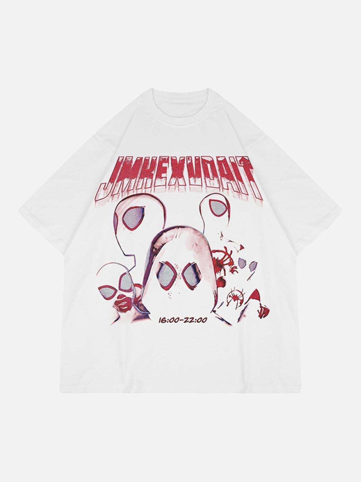 TALISHKO American Retro Fun Printed Street Rap T-Shirt