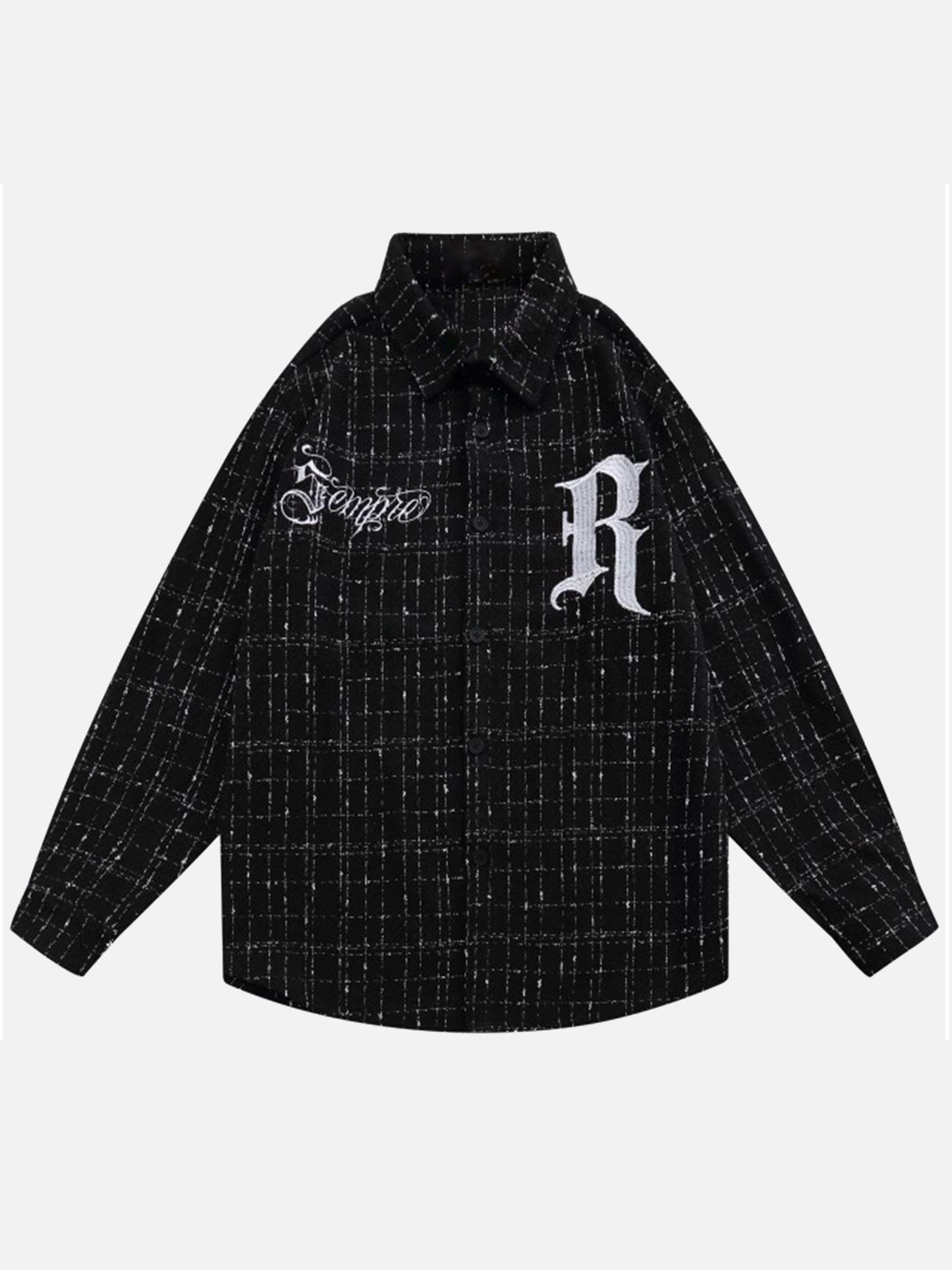 TALISHKO Embroidered Plaid Shirt
