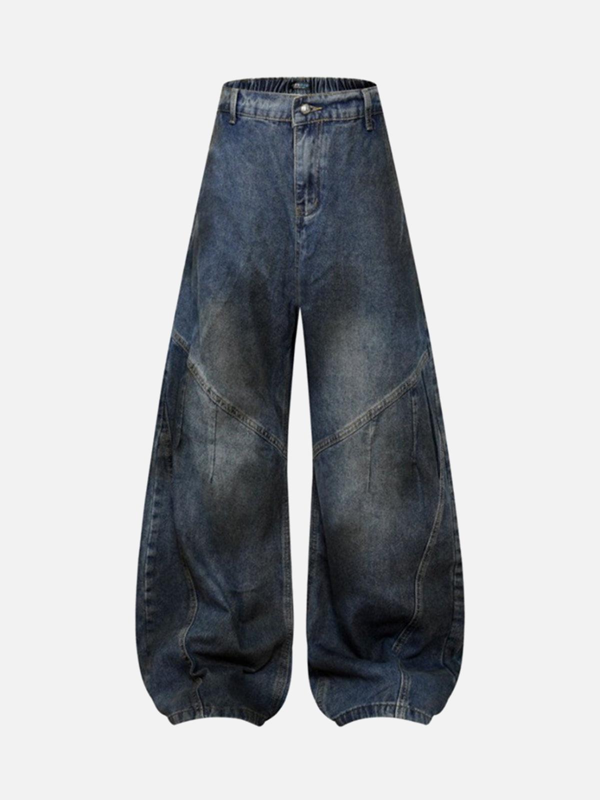 TALISHKO Dirty Dye Baggy Barrel Jeans