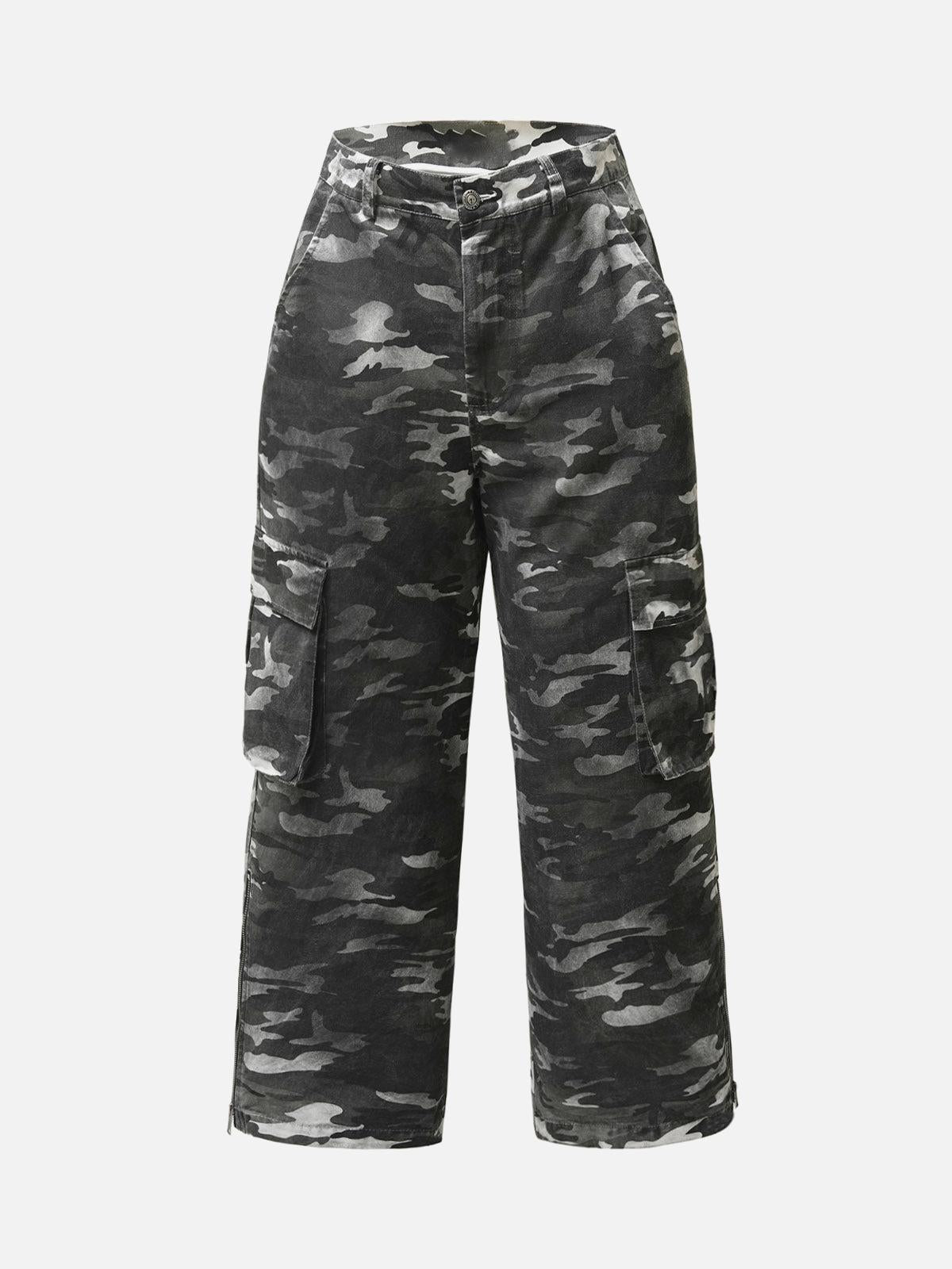 TALISHKO Camouflage Retro Multi-Pocket Cargo Pants