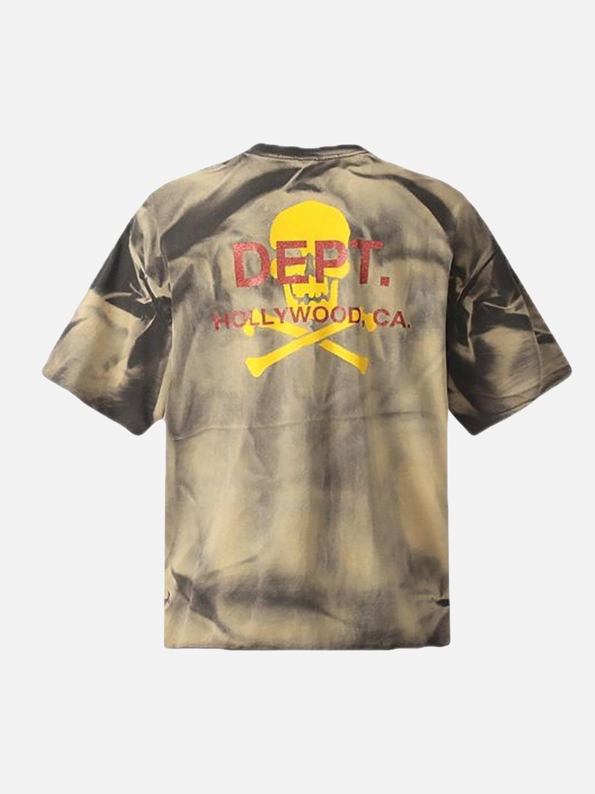 TALISHKO Tie-Dye Skull Print T-Shirt