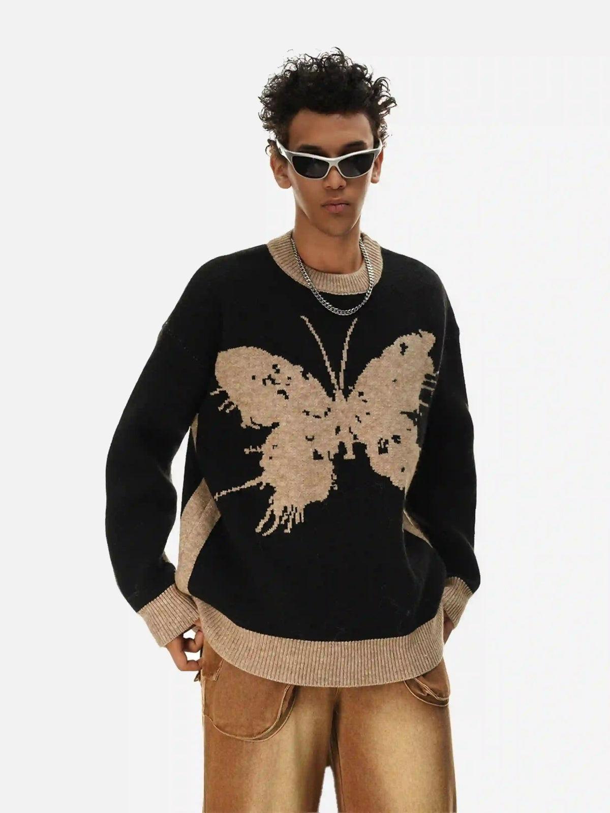 TALISHKO Jacquard Butterfly Sweater