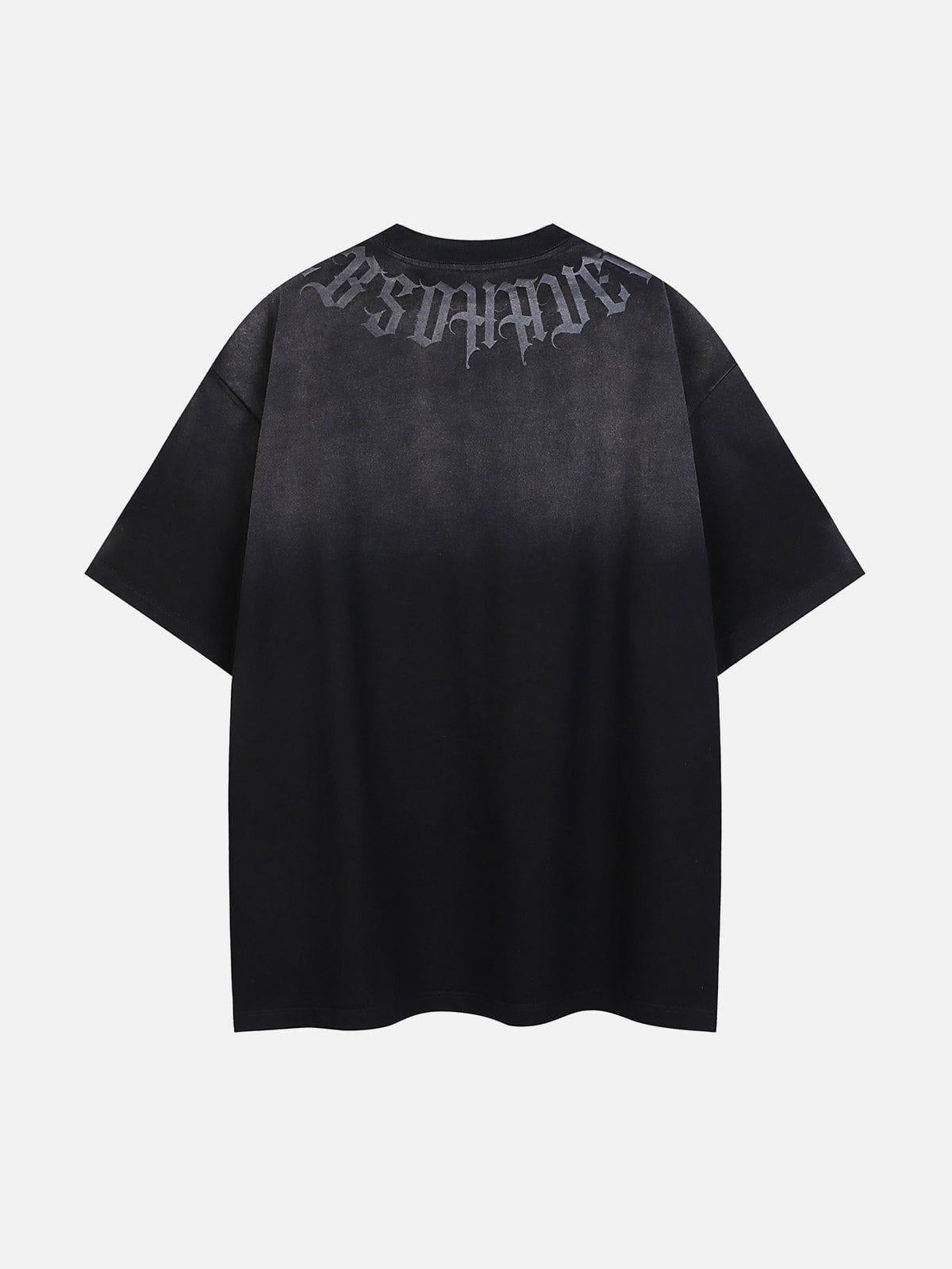 TALISHKO Letter Printing Gradient Tee