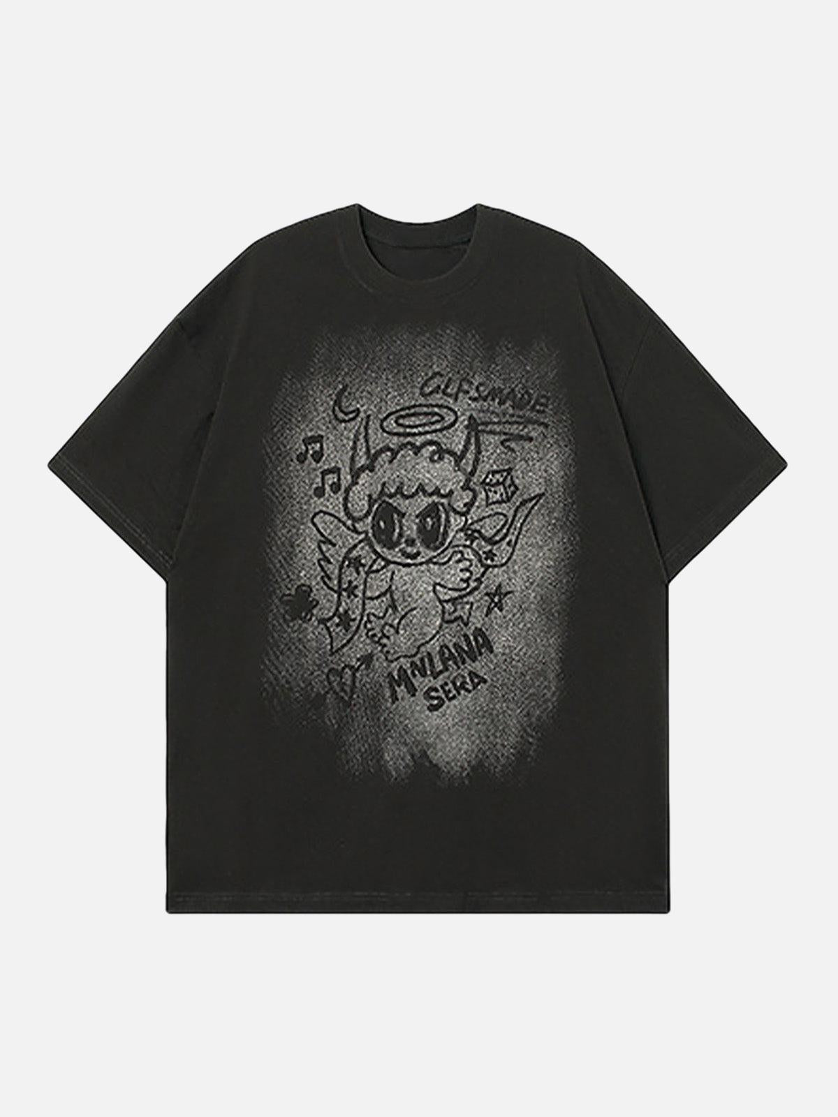 TALISHKO Oversized Angel Graphic T-Shirt