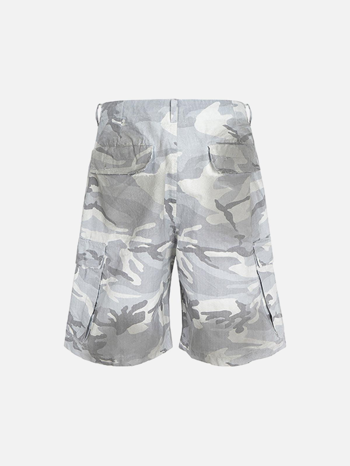 TALISHKO Drawstring Camouflage Cargo Shorts