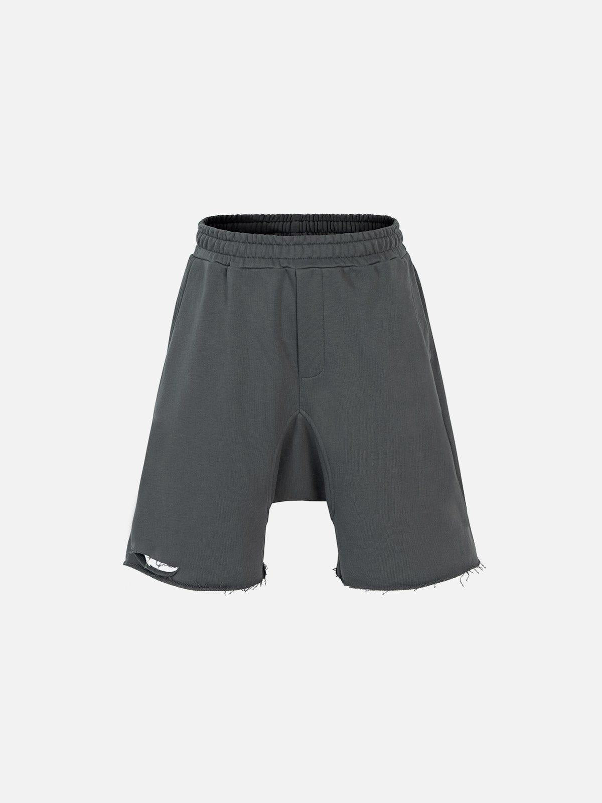 TALISHKO Cut Distressed Shorts