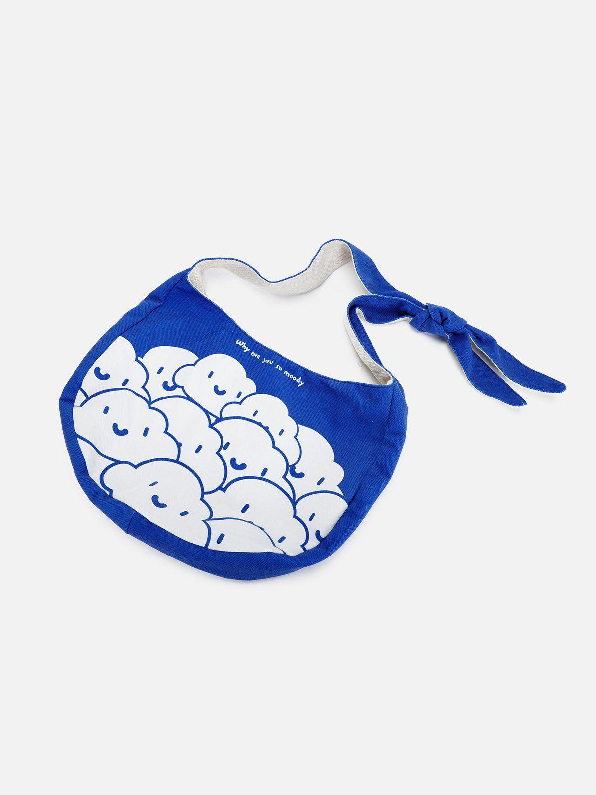 TALISHKO Klein Blue Cartoon Pattern Canvas Bag