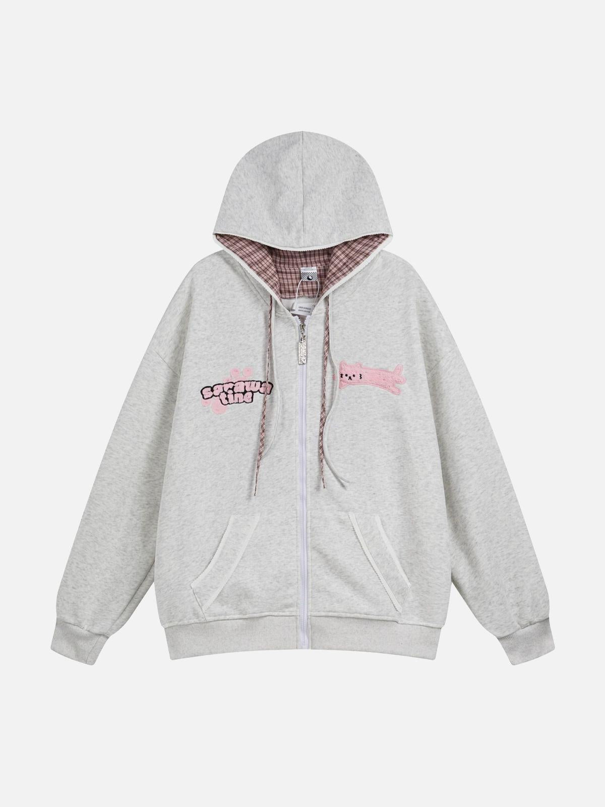 TALISHKO Plaid Stacked Color Hoodie