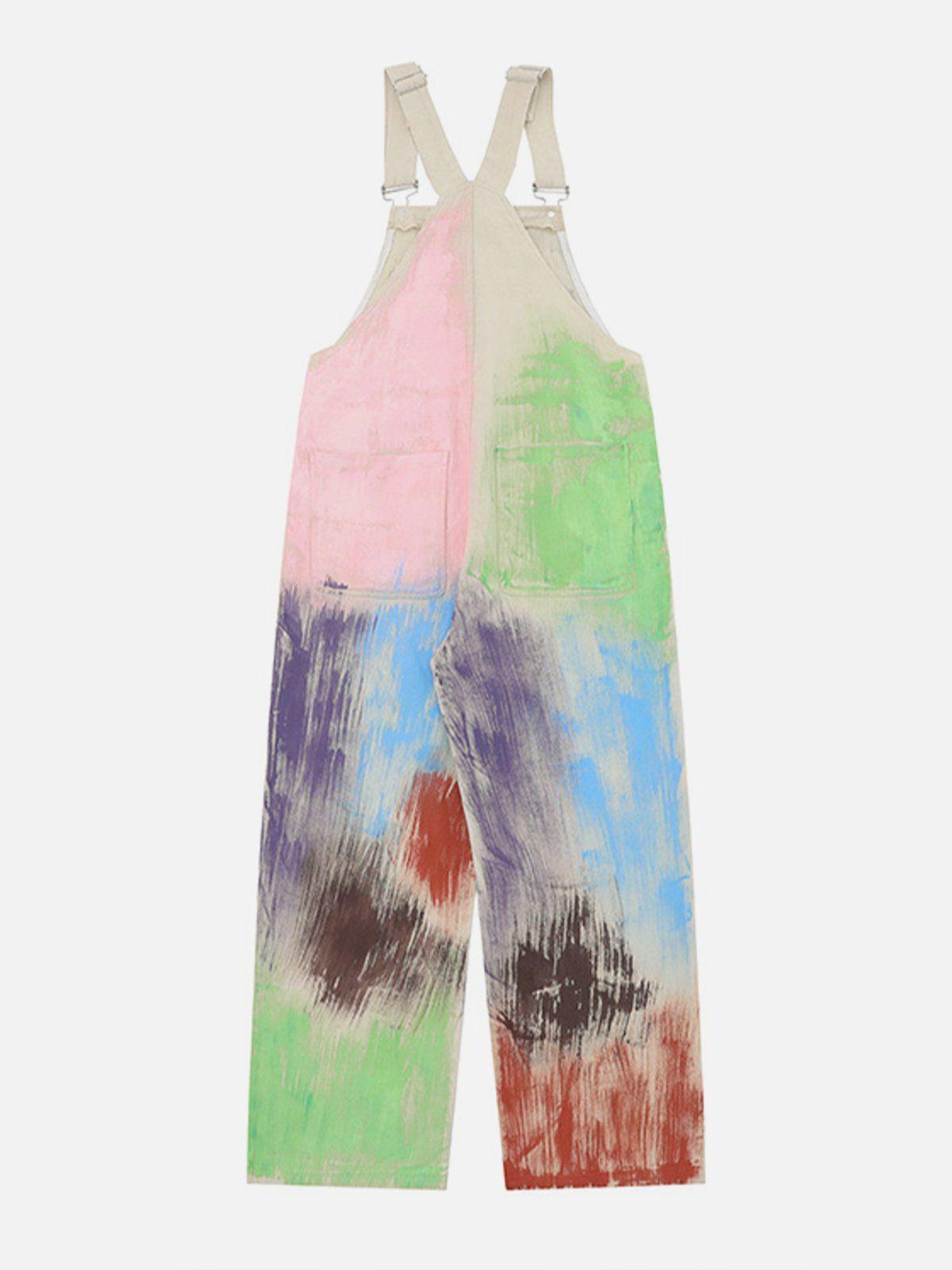 TALISHKO Colorful Graffiti Overalls