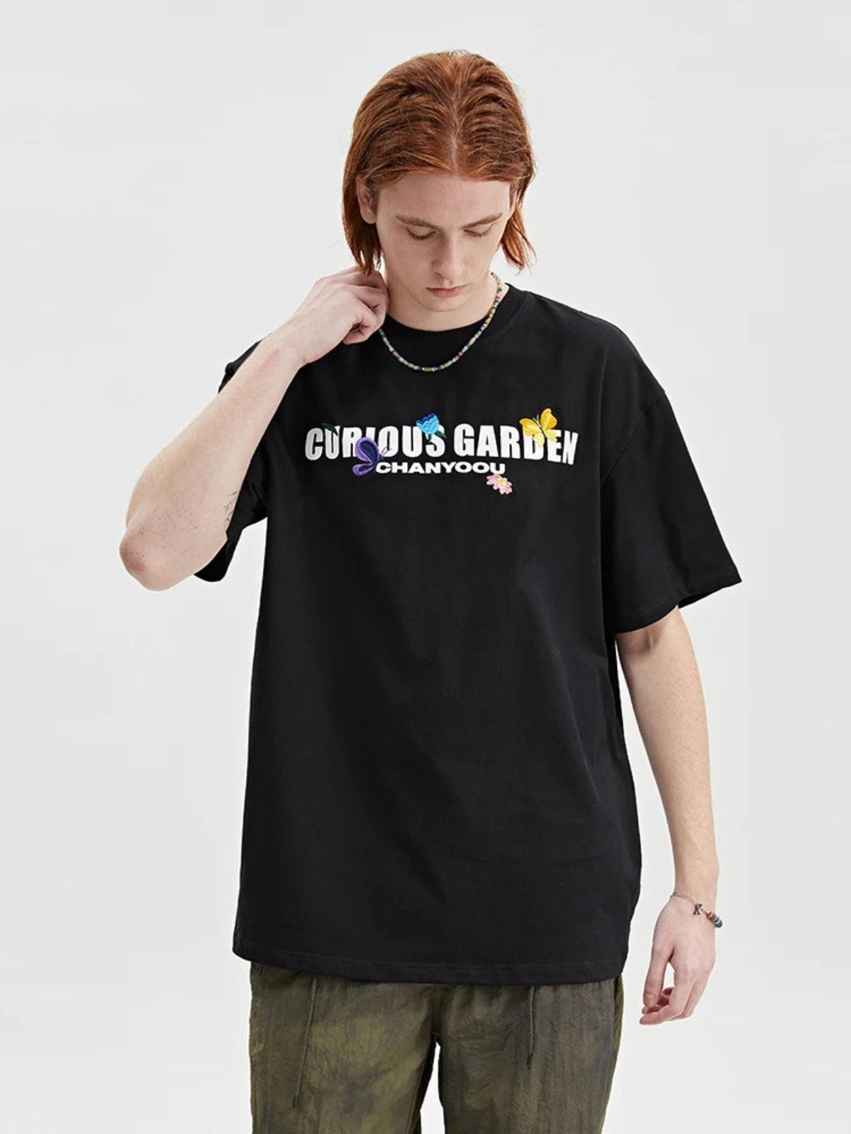 TALISHKO Curious Garden Flower Embroidery High Street Tee