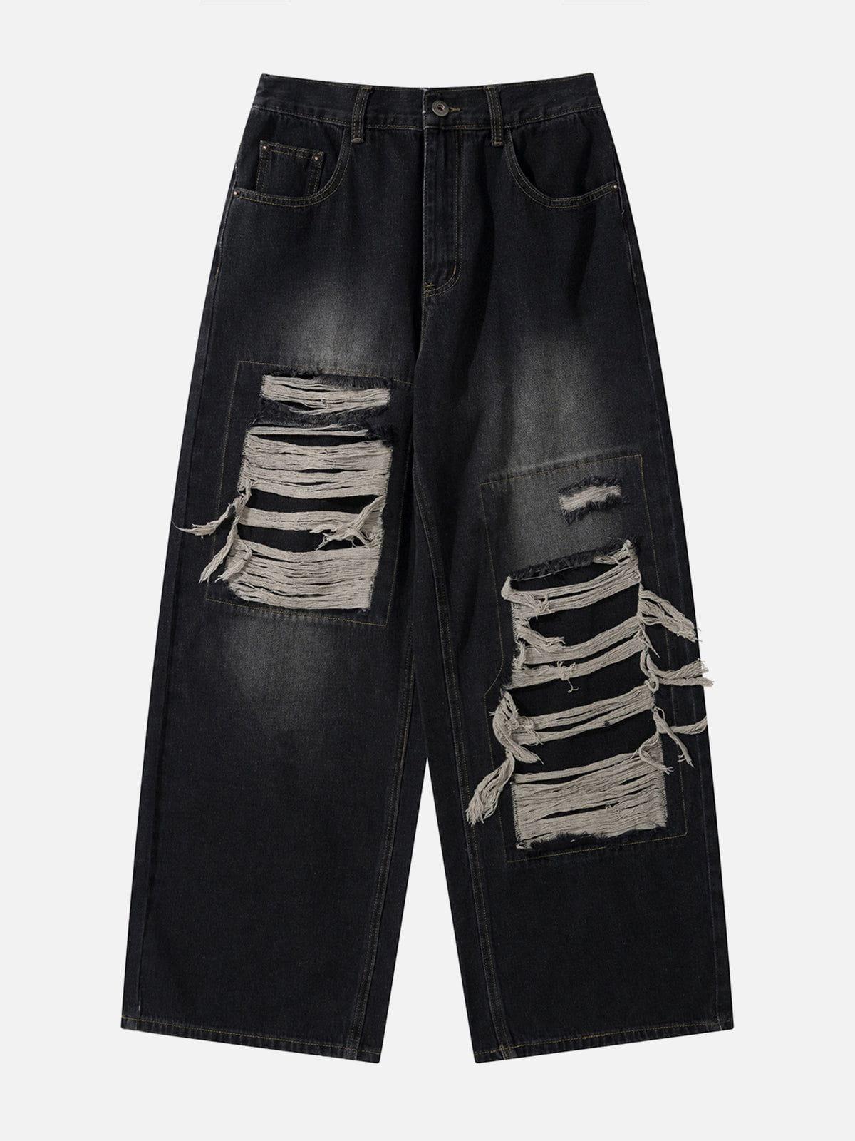 TALISHKO Distressed Design Loose Jeans